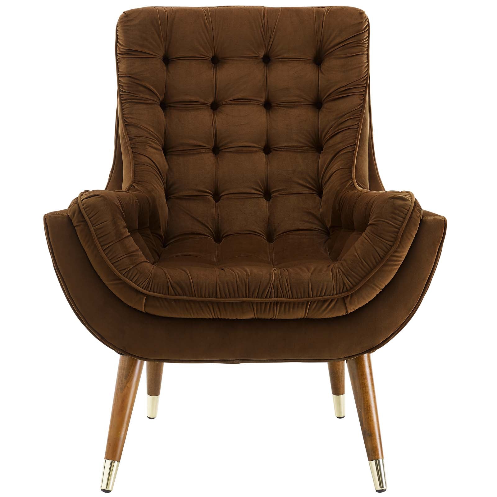 Suggest Button Tufted Performance Velvet Lounge Chair by Modway