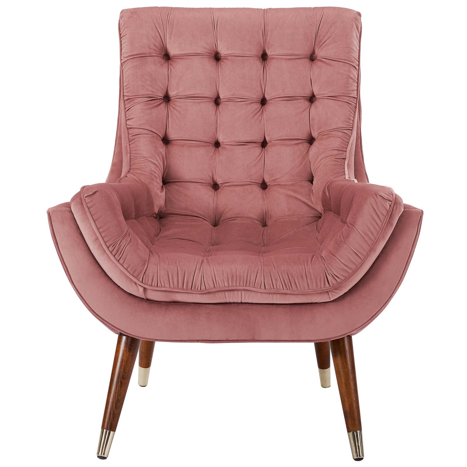 Suggest Button Tufted Performance Velvet Lounge Chair by Modway