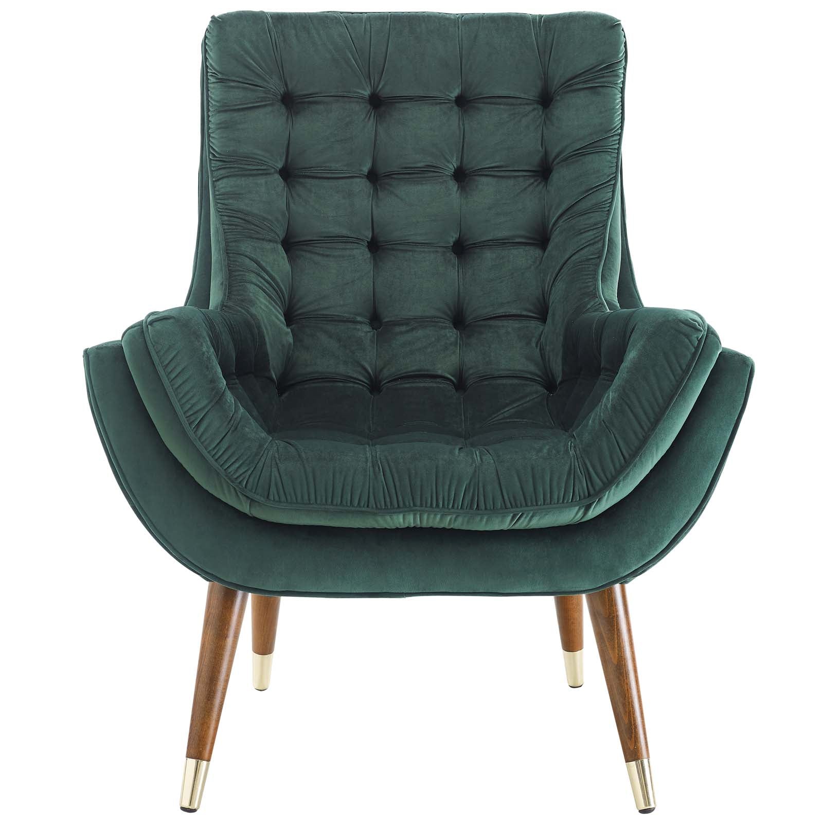Suggest Button Tufted Performance Velvet Lounge Chair by Modway
