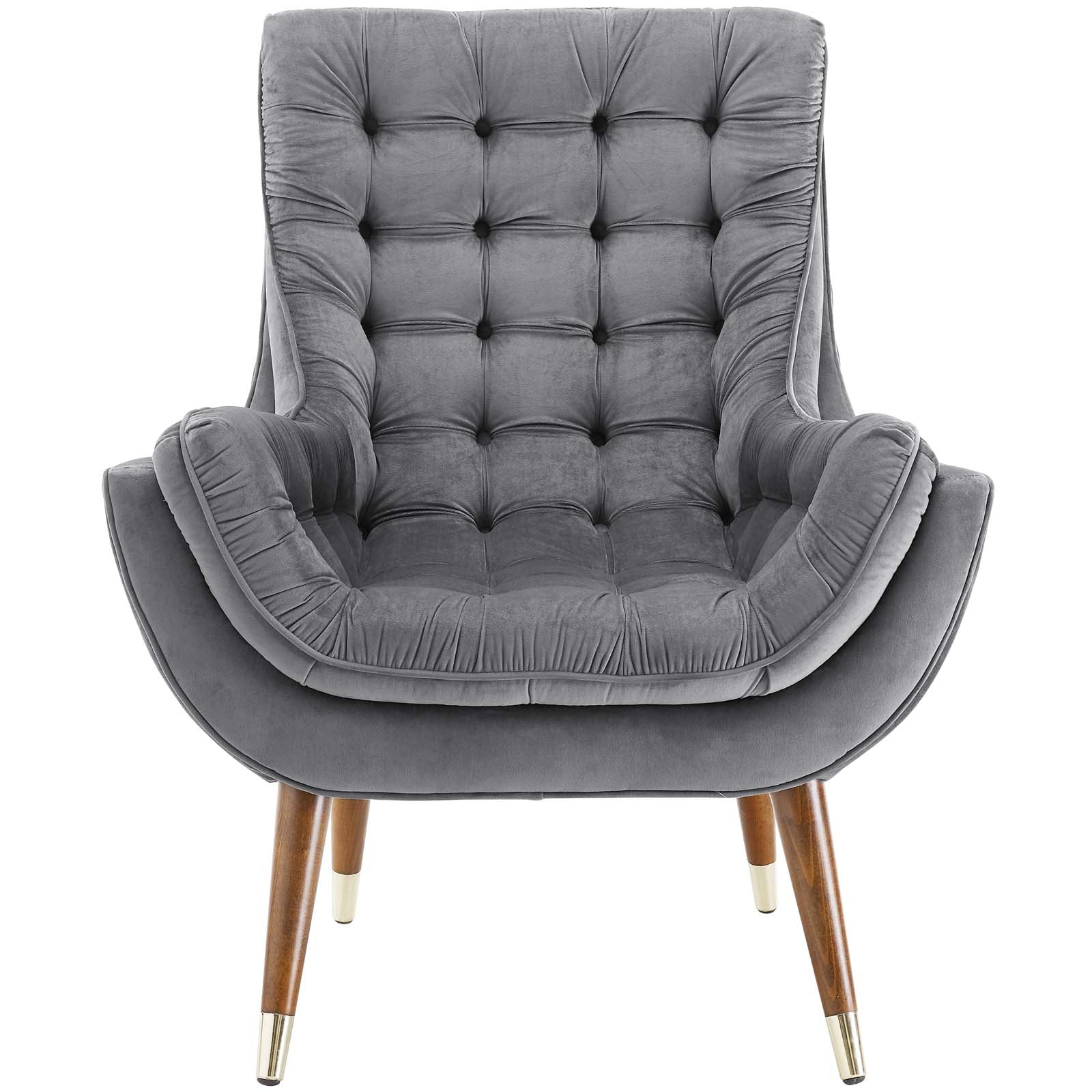 Suggest Button Tufted Performance Velvet Lounge Chair by Modway