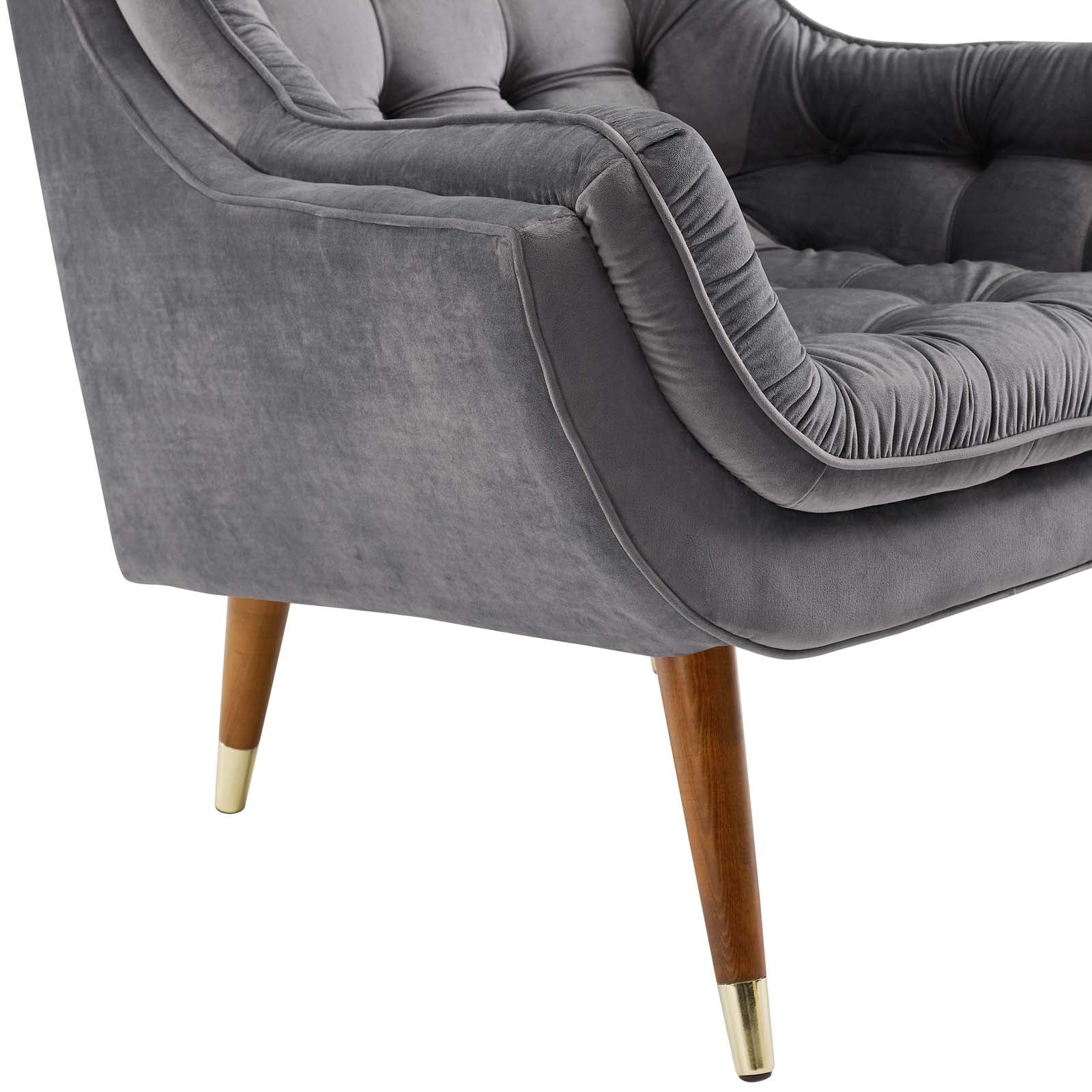 Suggest Button Tufted Performance Velvet Lounge Chair by Modway