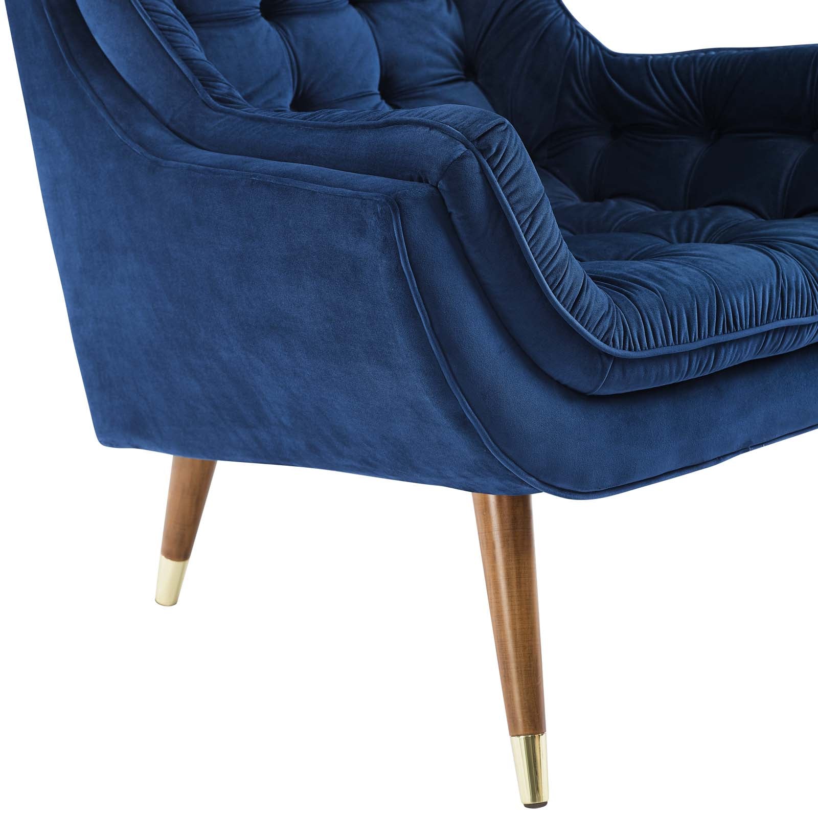 Suggest Button Tufted Performance Velvet Lounge Chair by Modway