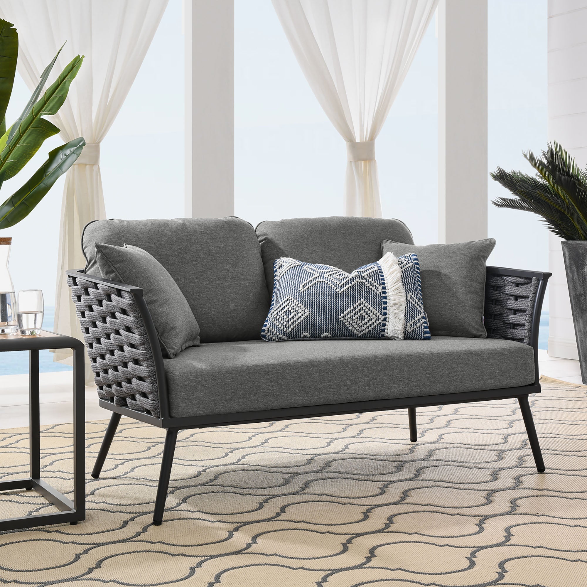 Stance Outdoor Patio Aluminum Loveseat by Modway