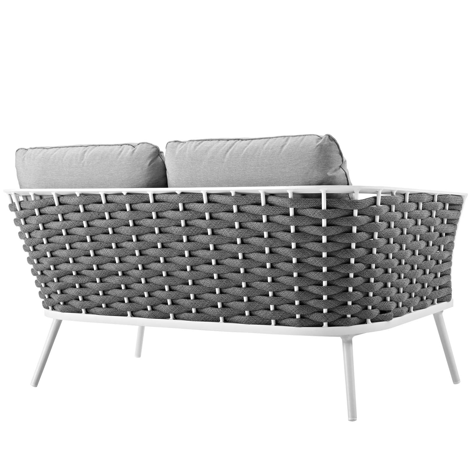 Stance 3 Piece Outdoor Patio Aluminum Sectional Sofa Set by Modway