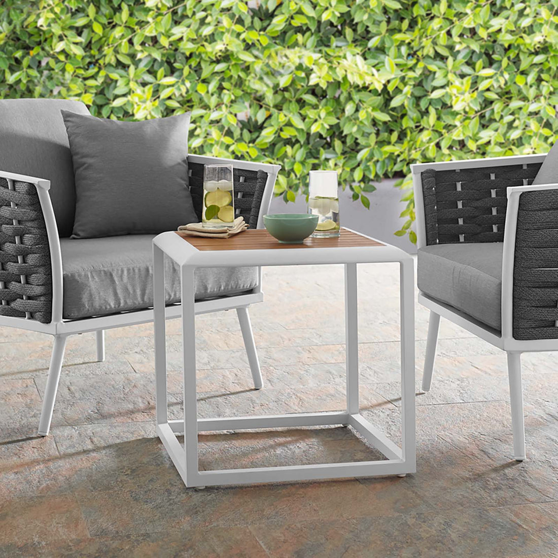 Stance Outdoor Patio Aluminum Side Table by Modway