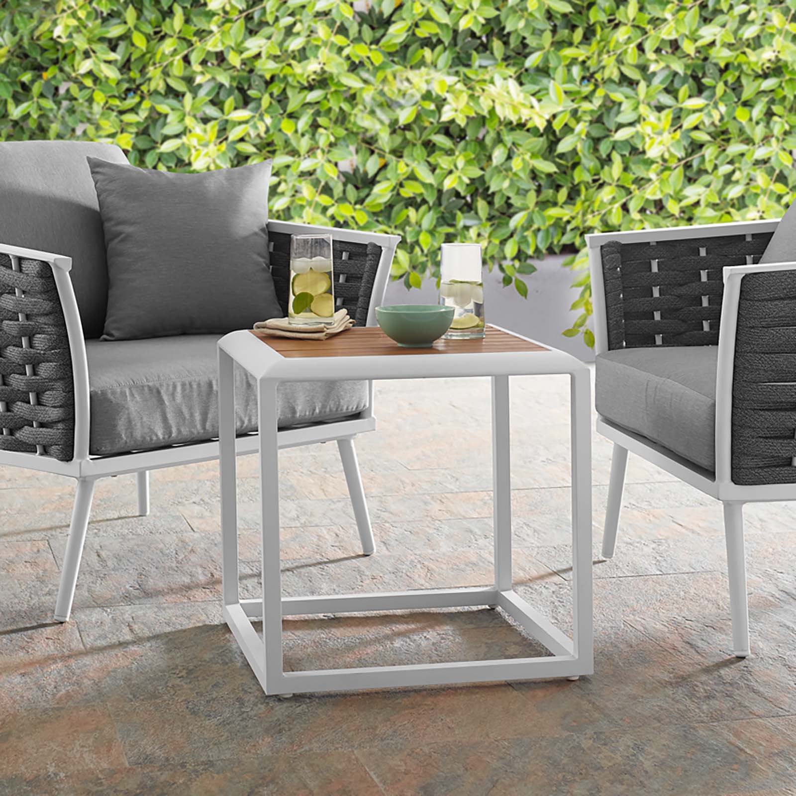 Stance Outdoor Patio Aluminum Side Table by Modway