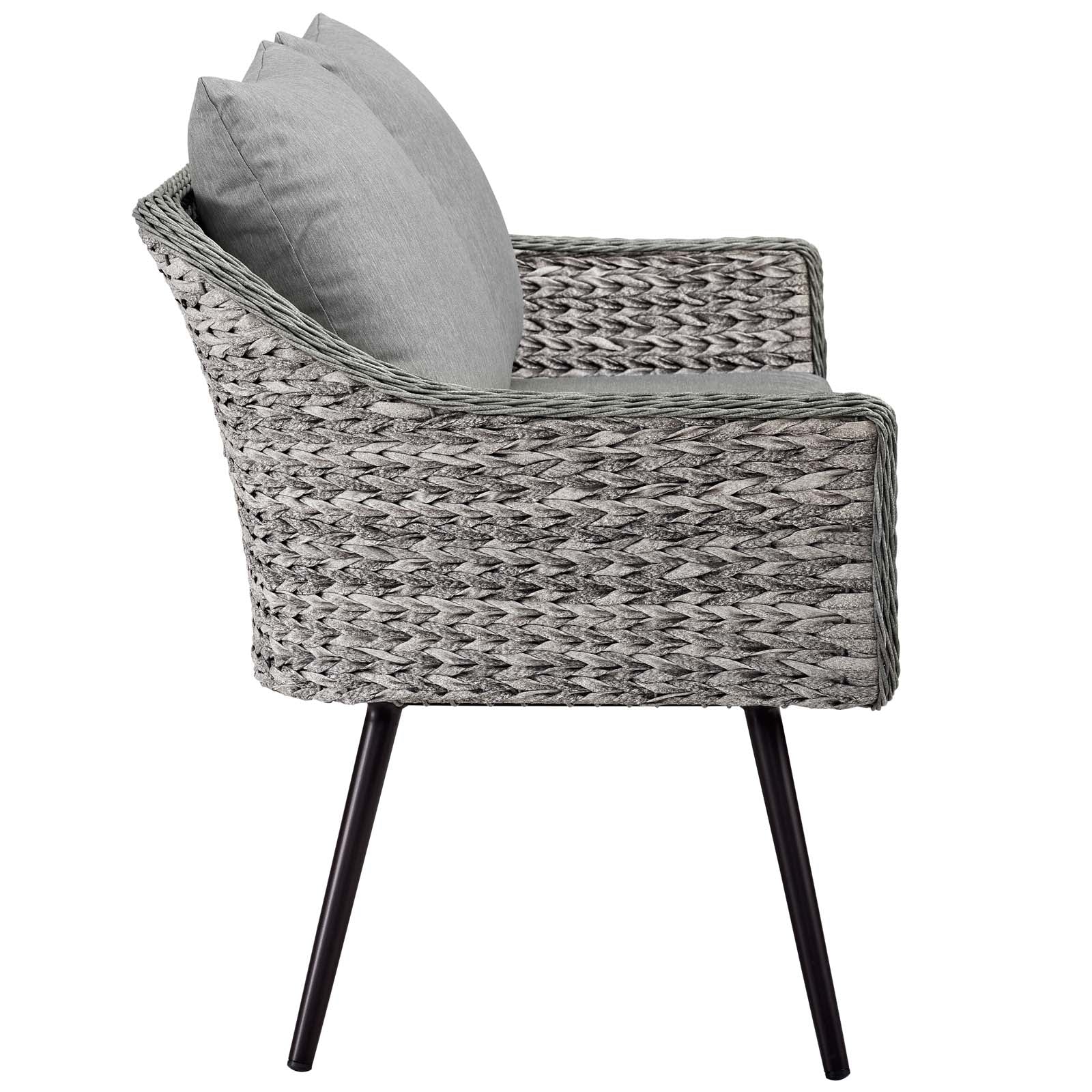 Endeavor Outdoor Patio Wicker Rattan Loveseat by Modway