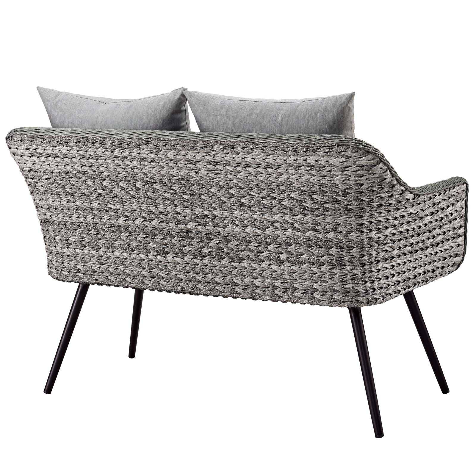 Endeavor Outdoor Patio Wicker Rattan Loveseat by Modway
