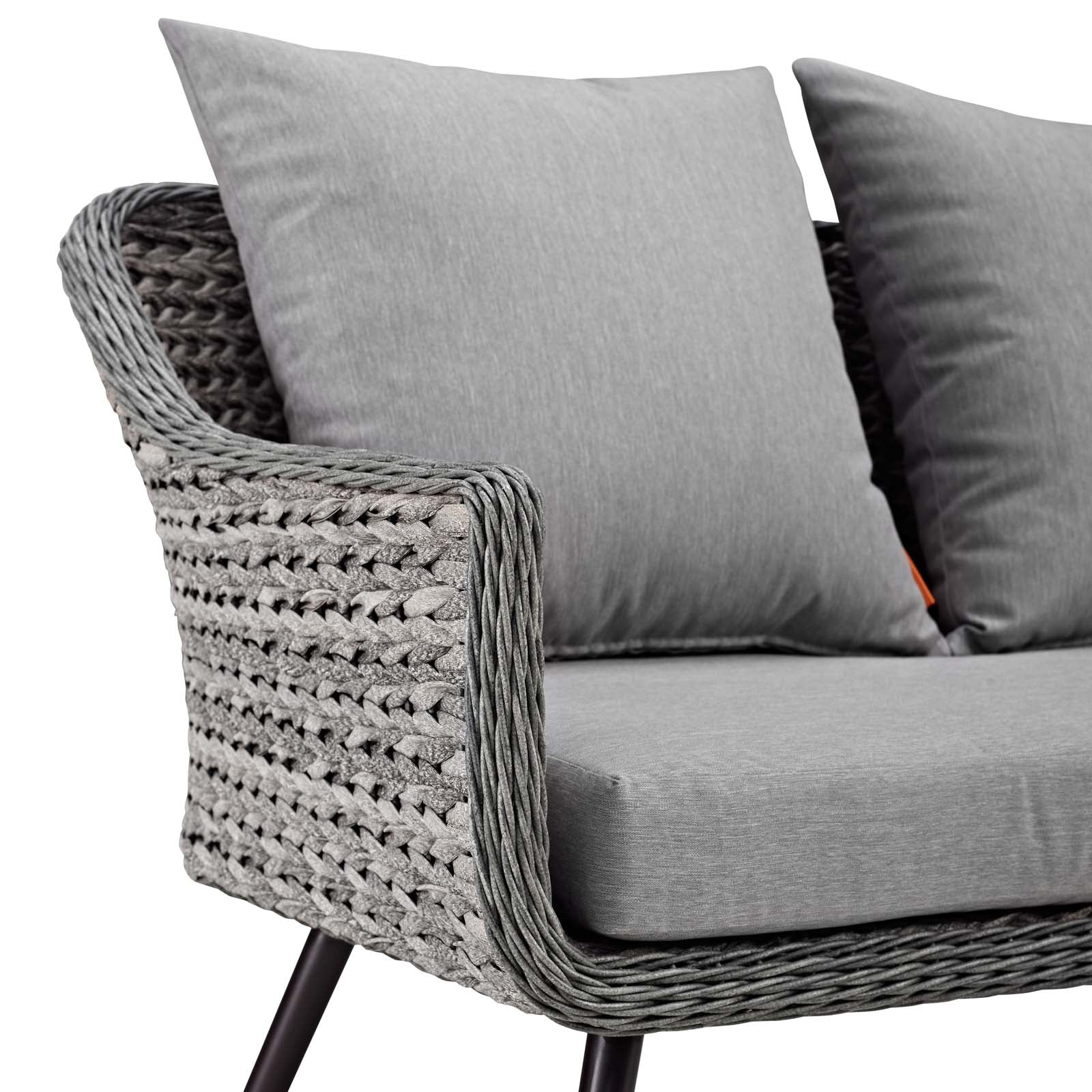 Endeavor Outdoor Patio Wicker Rattan Loveseat by Modway