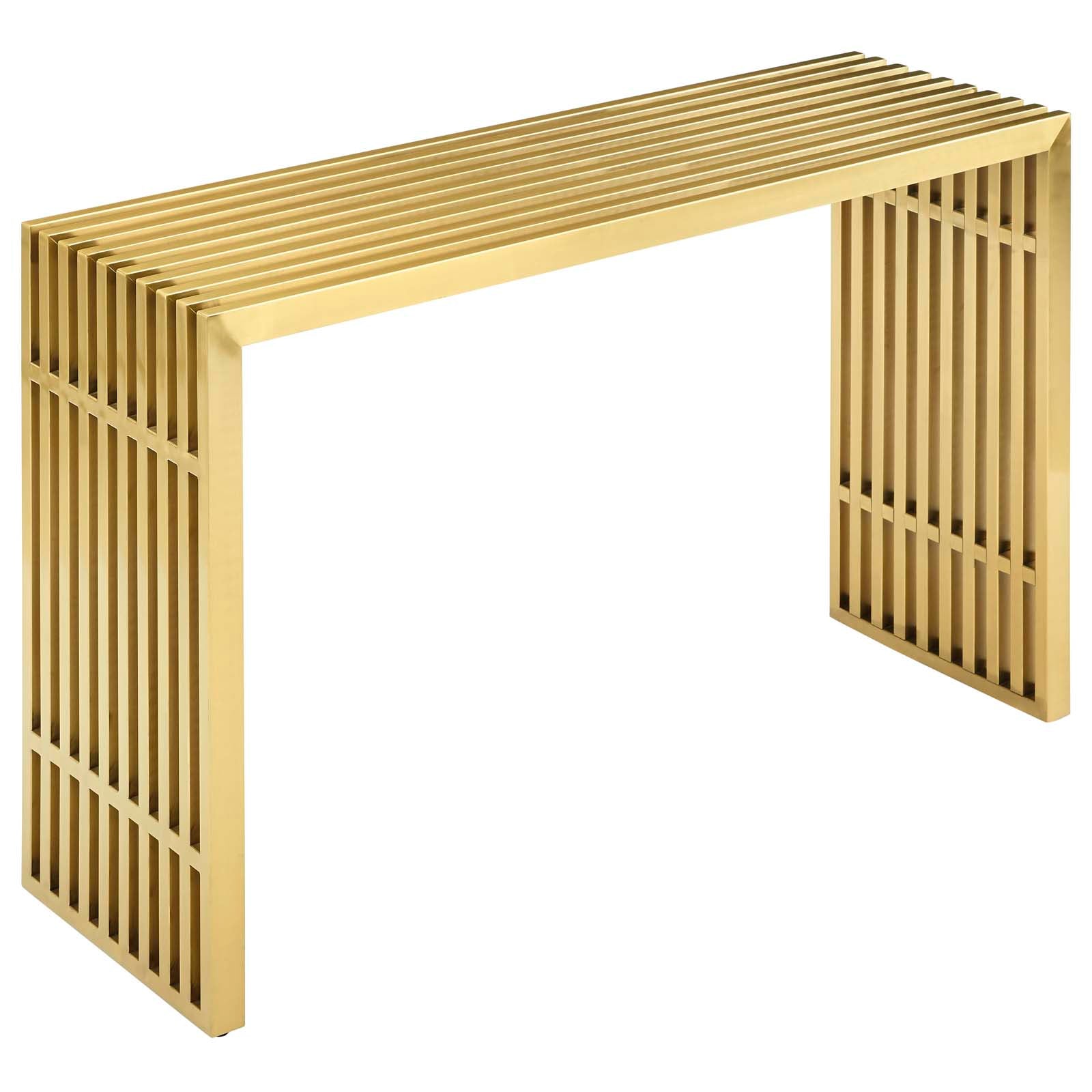 Gridiron Stainless Steel Console Table by Modway