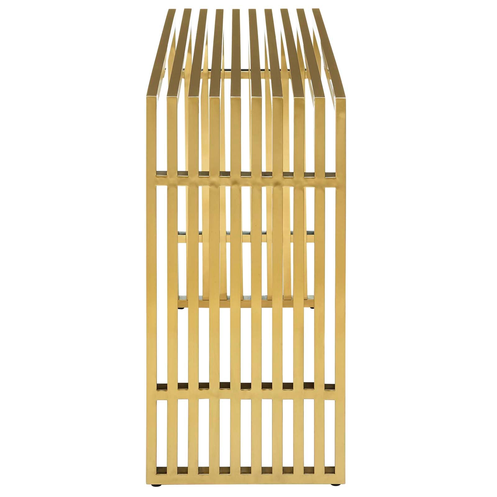 Gridiron Stainless Steel Console Table by Modway