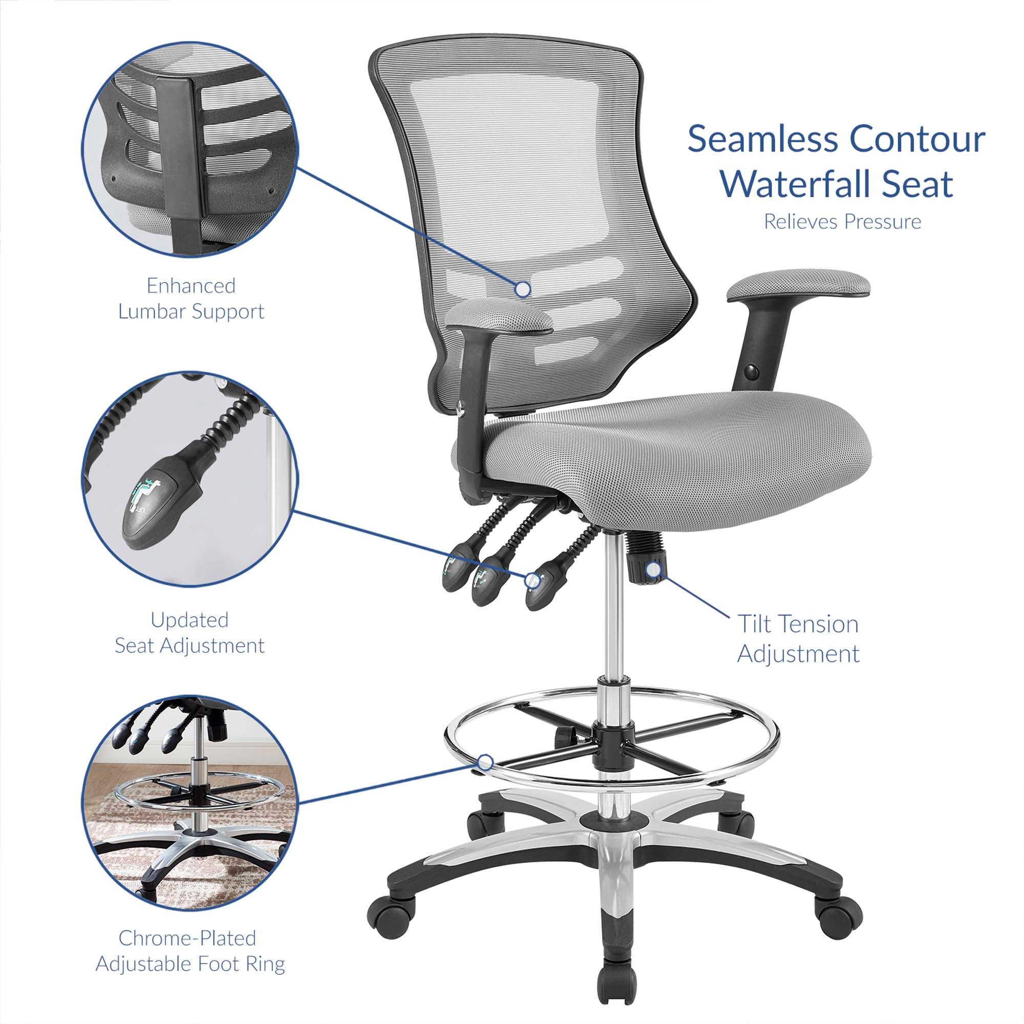 Calibrate Mesh Drafting Chair by Modway