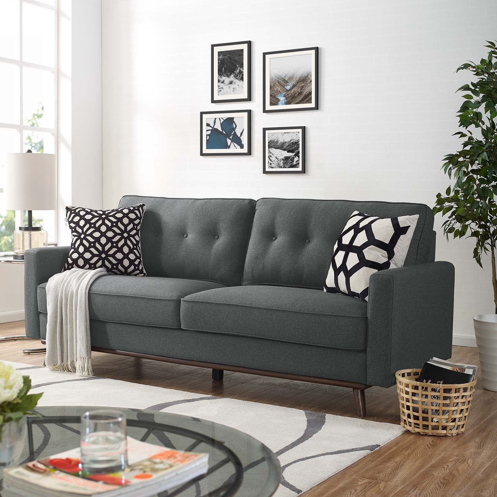 Prompt Upholstered Fabric Sofa by Modway