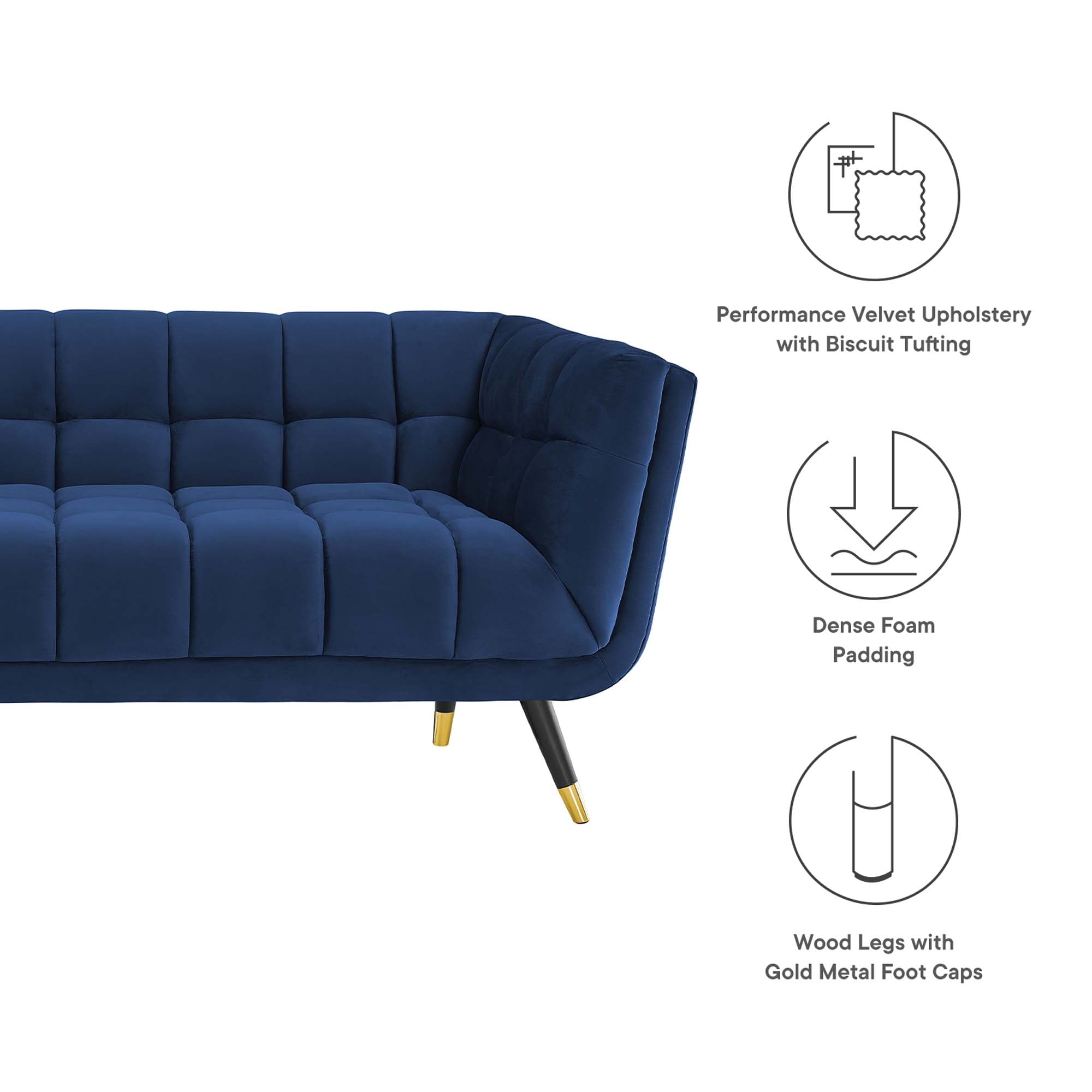 Adept Performance Velvet Sofa by Modway