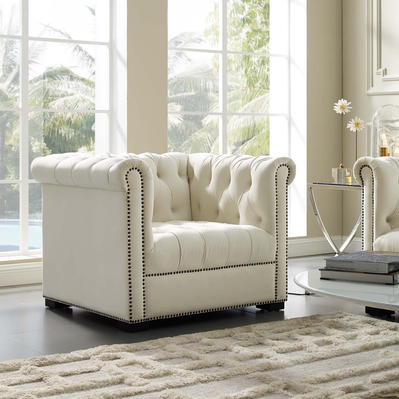 Heritage Performance Velvet Armchair by Modway