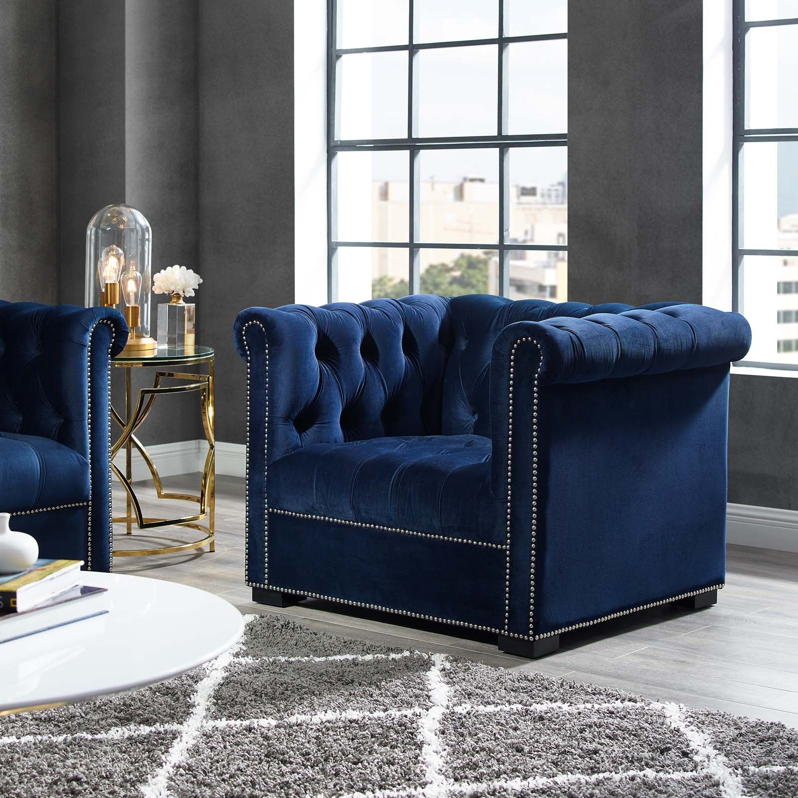 Heritage Performance Velvet Armchair by Modway