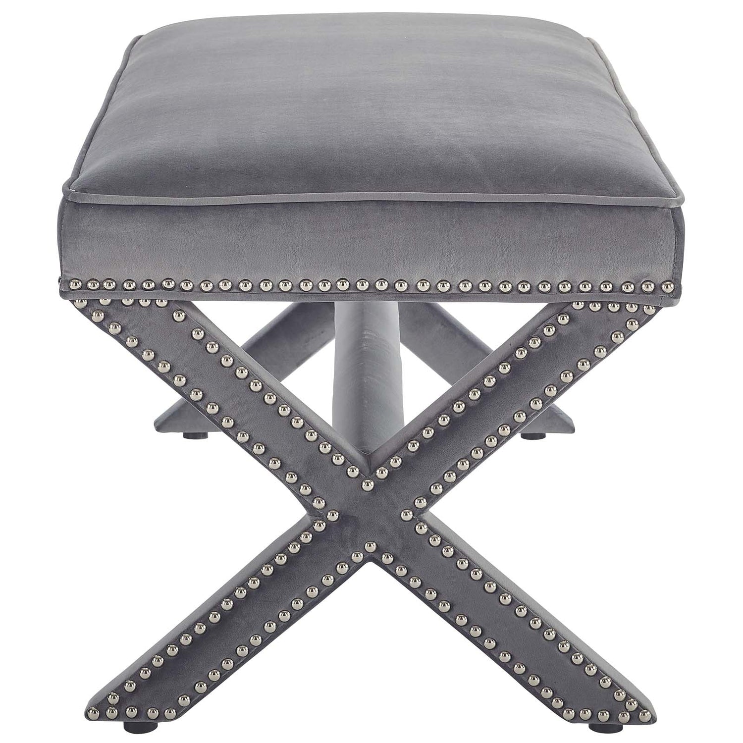 Rivet Performance Velvet Bench by Modway