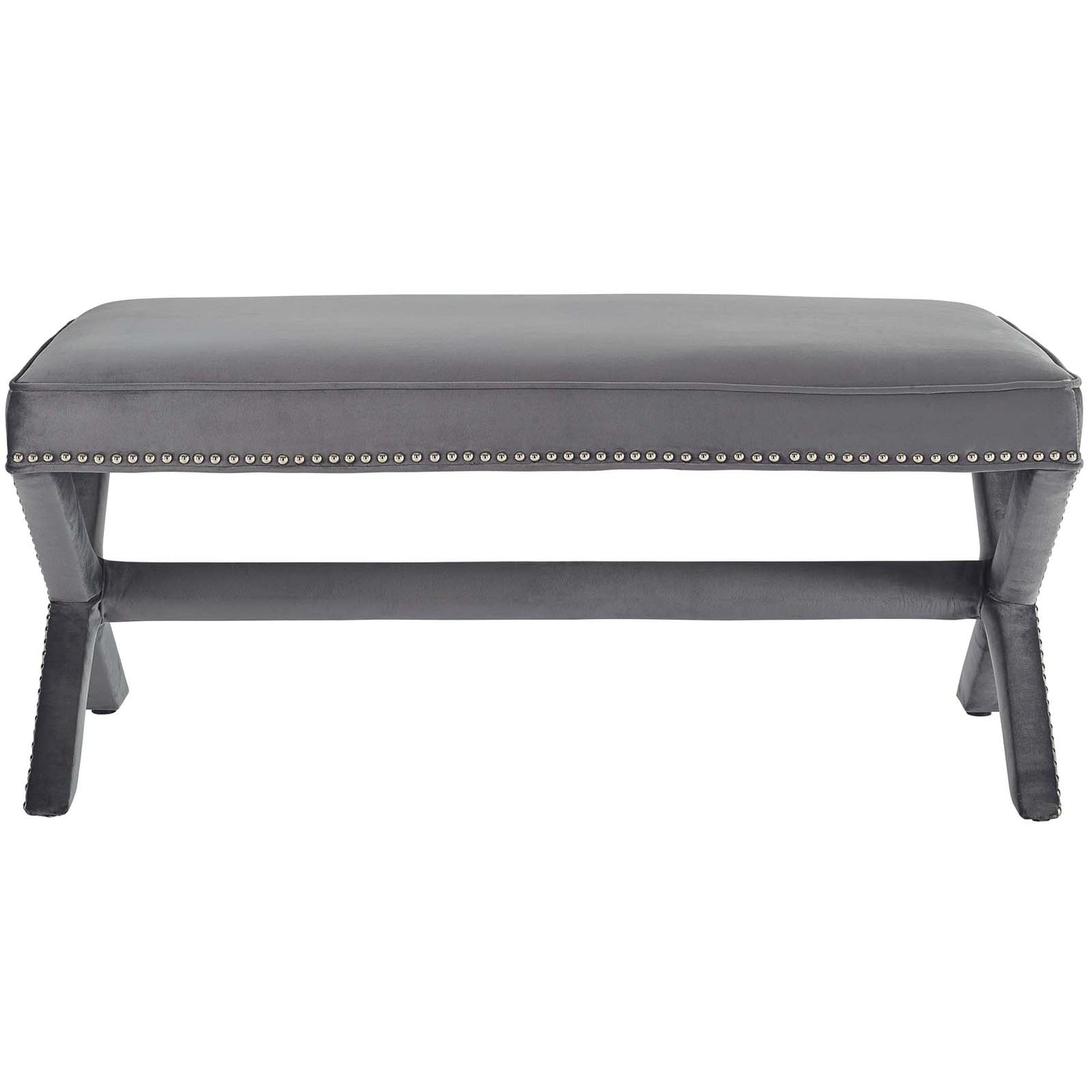 Rivet Performance Velvet Bench by Modway