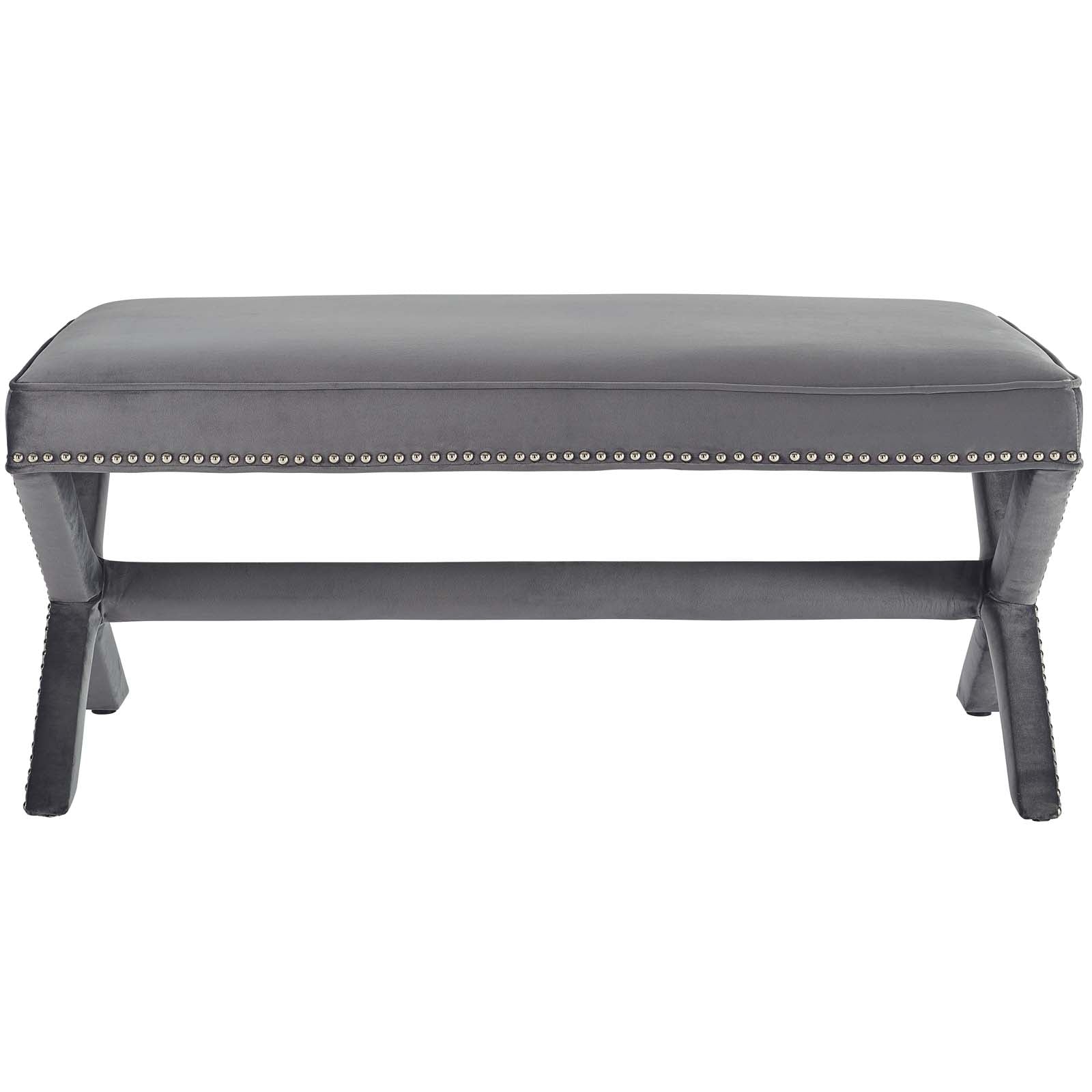 Rivet Performance Velvet Bench by Modway