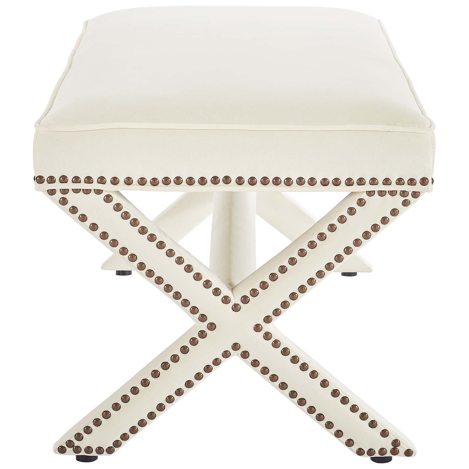 Rivet Performance Velvet Bench by Modway