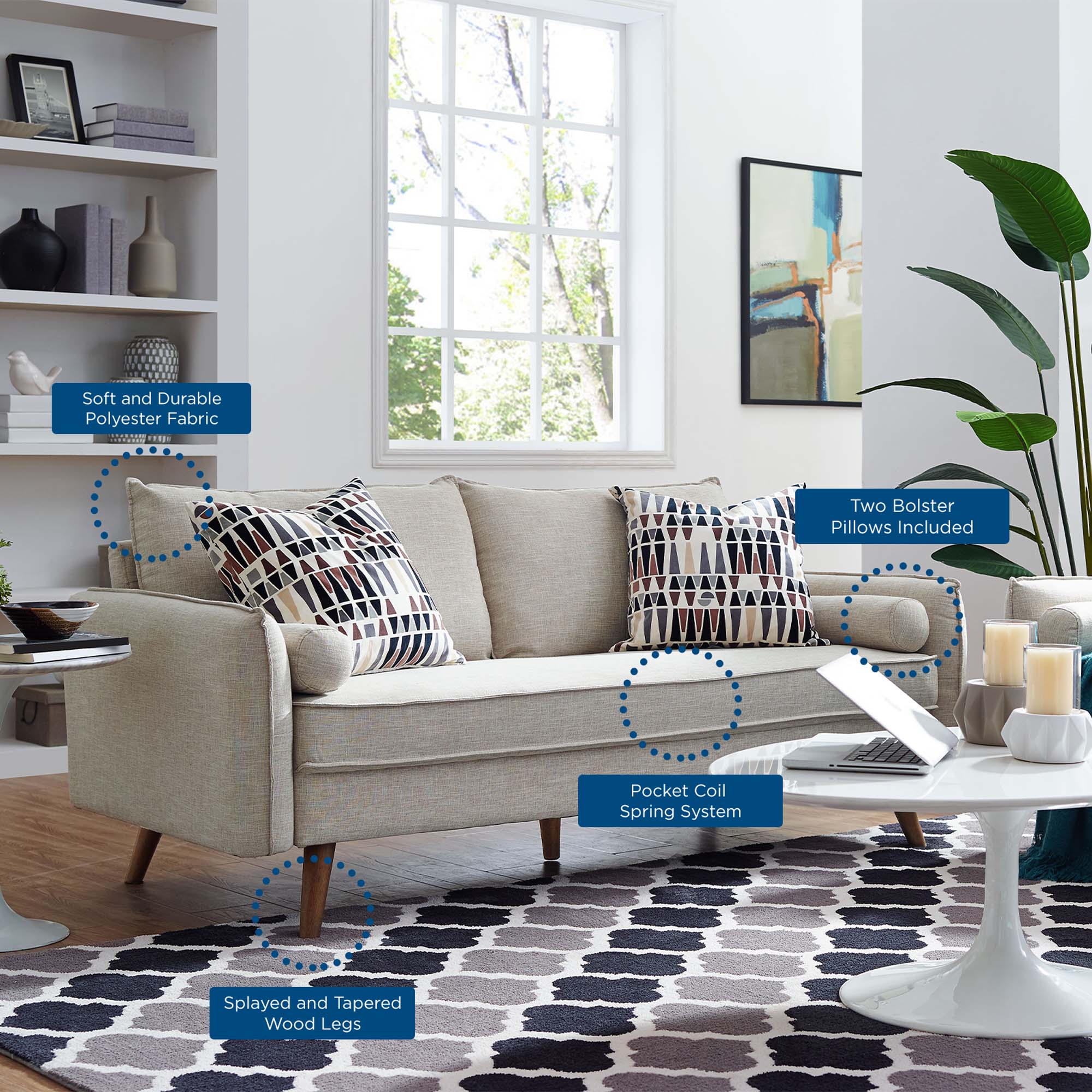 Revive Upholstered Fabric Sofa by Modway