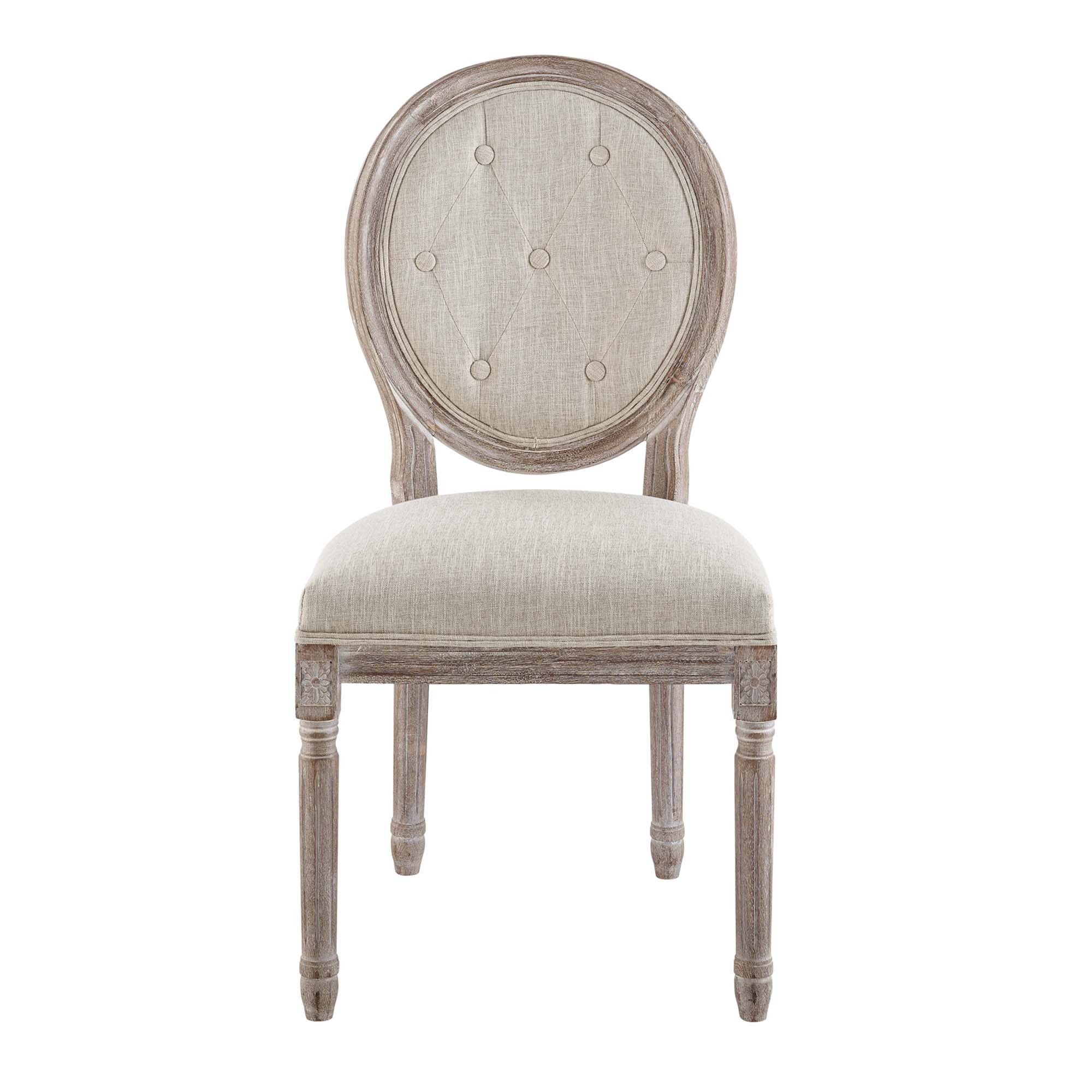Arise Vintage French Upholstered Fabric Dining Side Chair Set of 2 by Modway