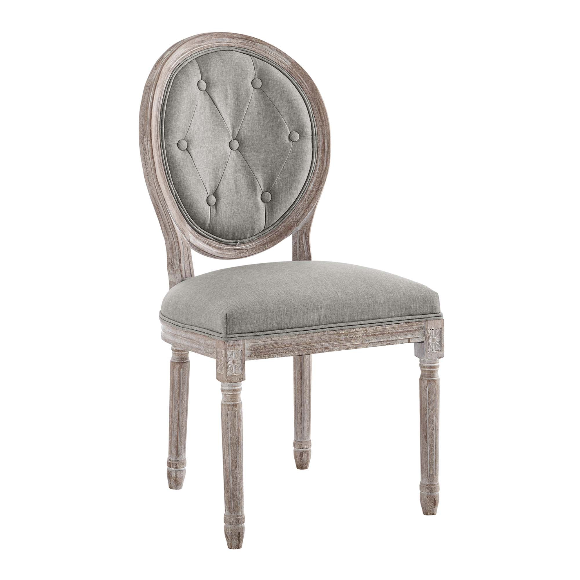 Arise Vintage French Upholstered Fabric Dining Side Chair Set of 2 by Modway