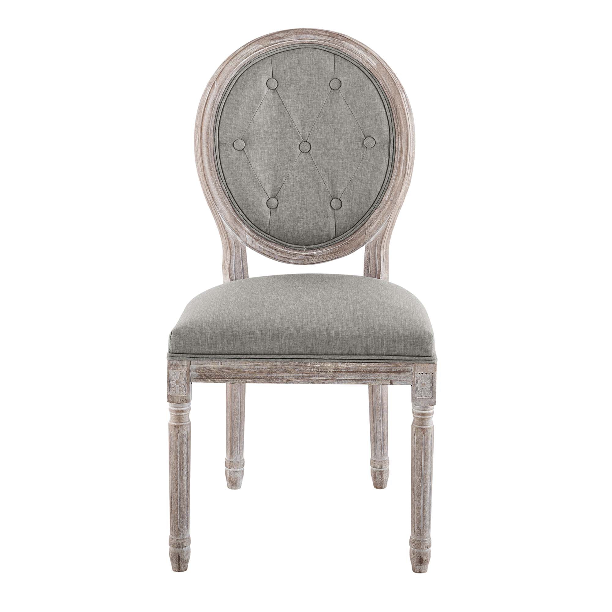 Arise Vintage French Upholstered Fabric Dining Side Chair Set of 2 by Modway