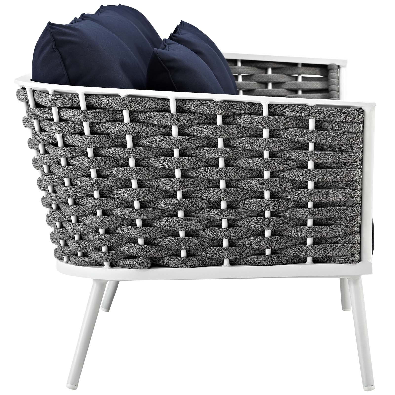 Stance 7 Piece Outdoor Patio Aluminum Sectional Sofa Set by Modway