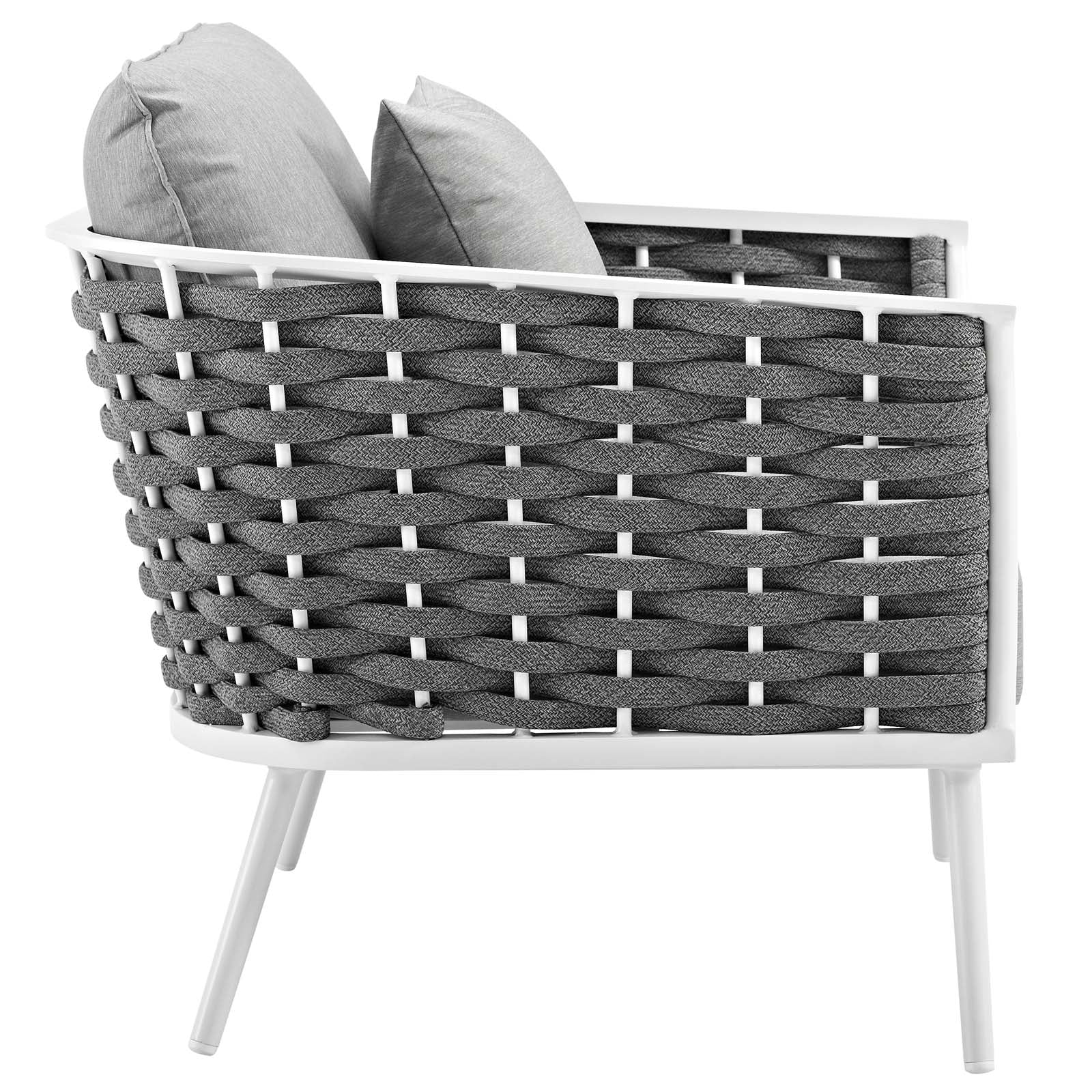 Stance Armchair Outdoor Patio Aluminum Set of 2 by Modway