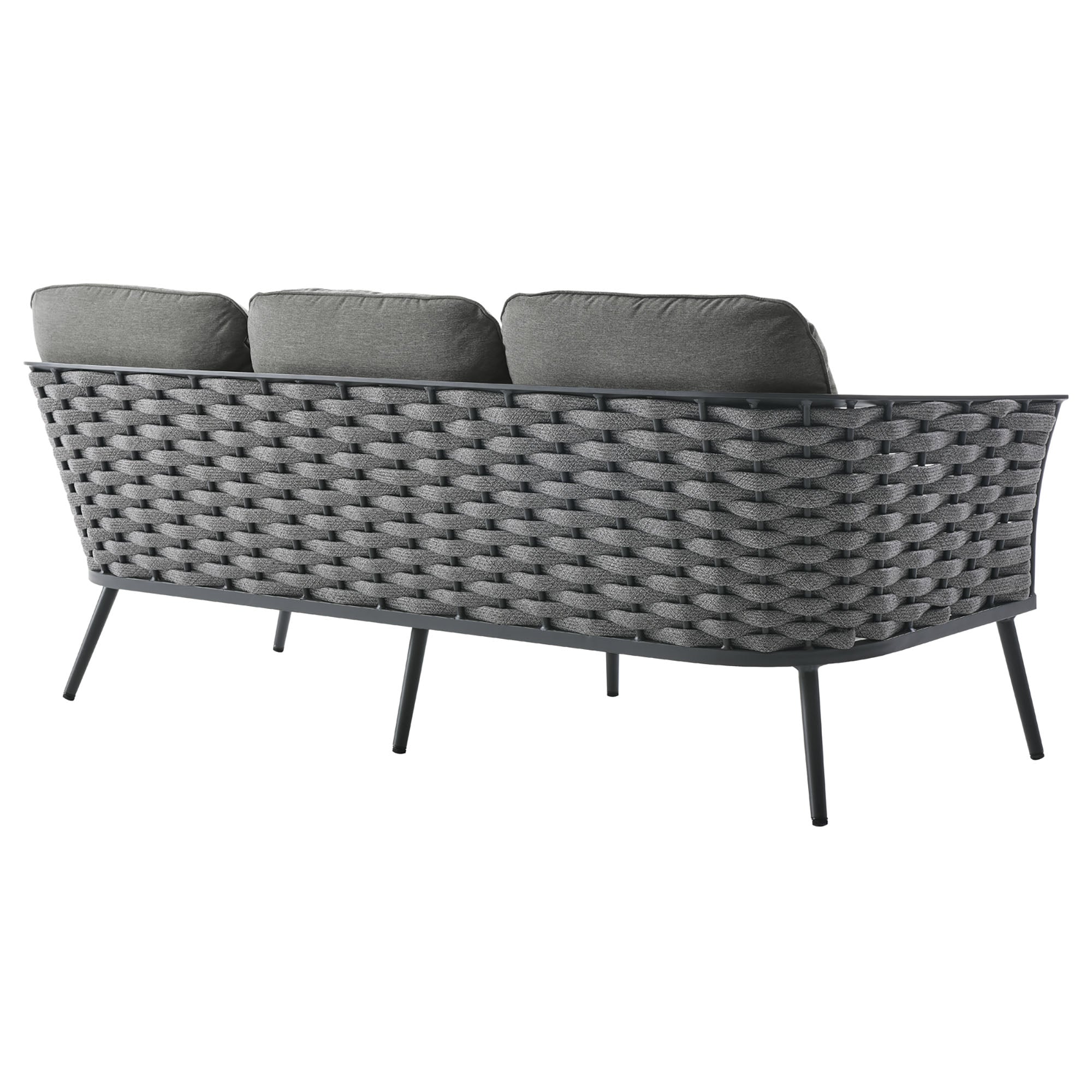 Stance 4 Piece Outdoor Patio Aluminum Sectional Sofa Set by Modway