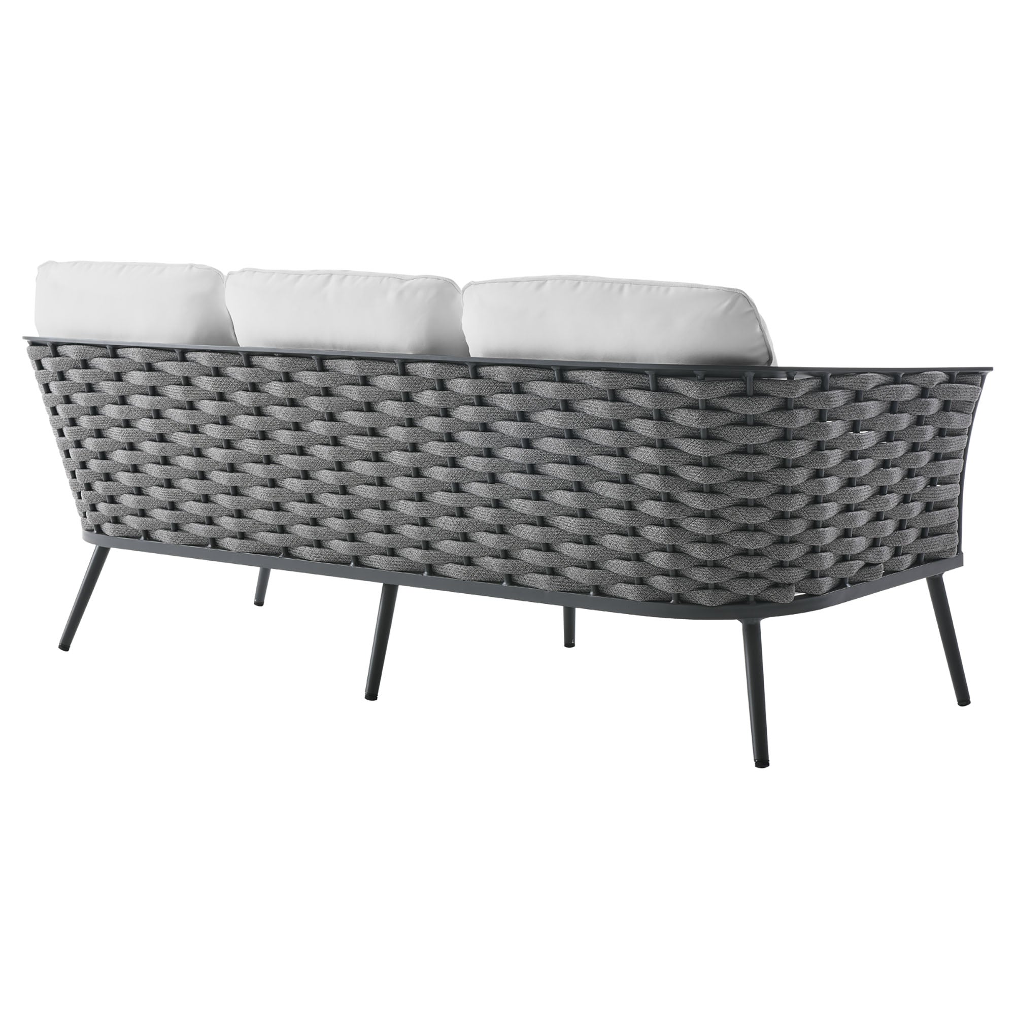 Stance 4 Piece Outdoor Patio Aluminum Sectional Sofa Set by Modway