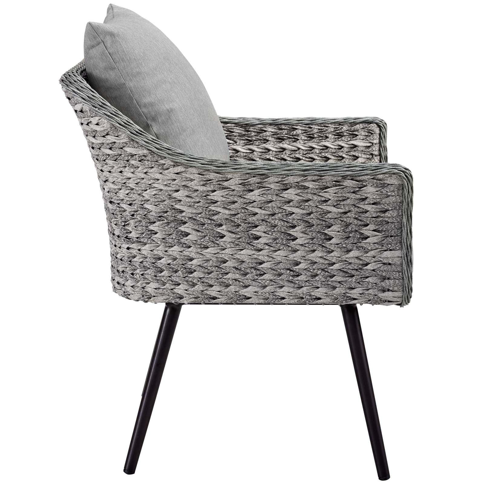 Endeavor Armchair Outdoor Patio Wicker Rattan Set of 2 by Modway