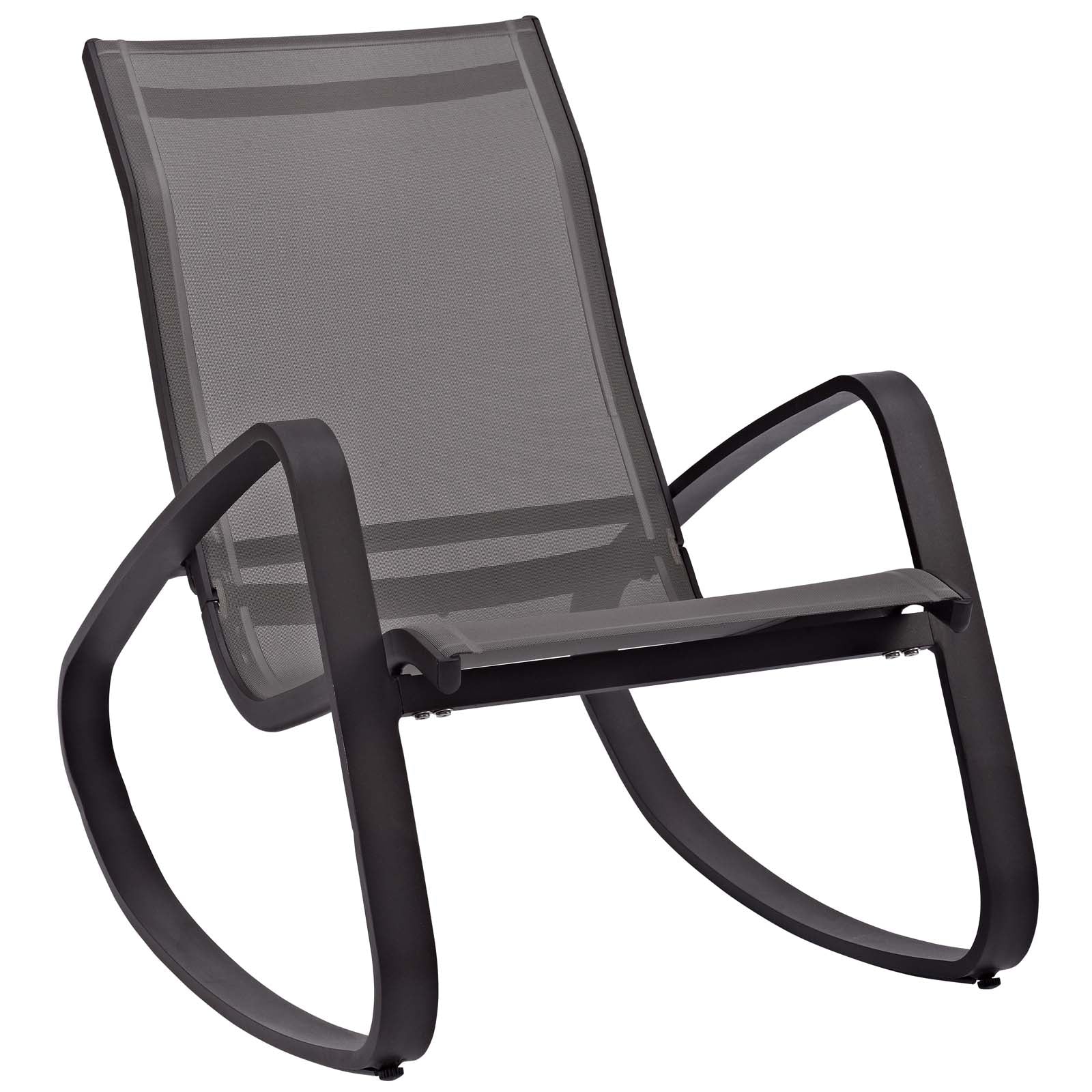 Traveler Rocking Lounge Chair Outdoor Patio Mesh Sling Set of 2 by Modway