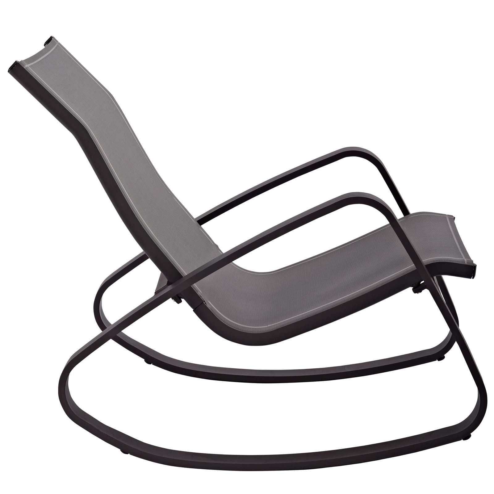 Traveler Rocking Lounge Chair Outdoor Patio Mesh Sling Set of 2 by Modway