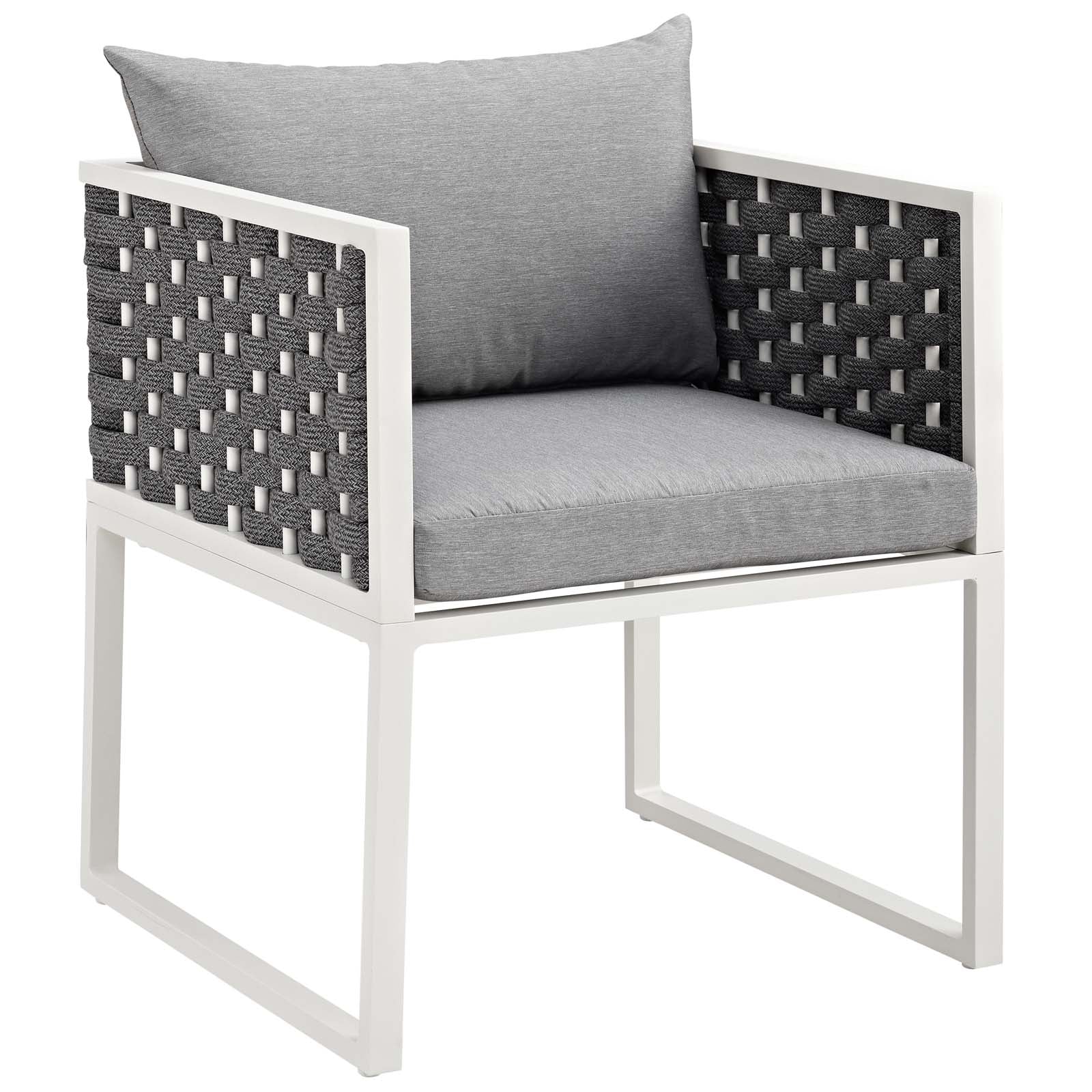 Stance Dining Armchair Outdoor Patio Aluminum Set of 2 by Modway