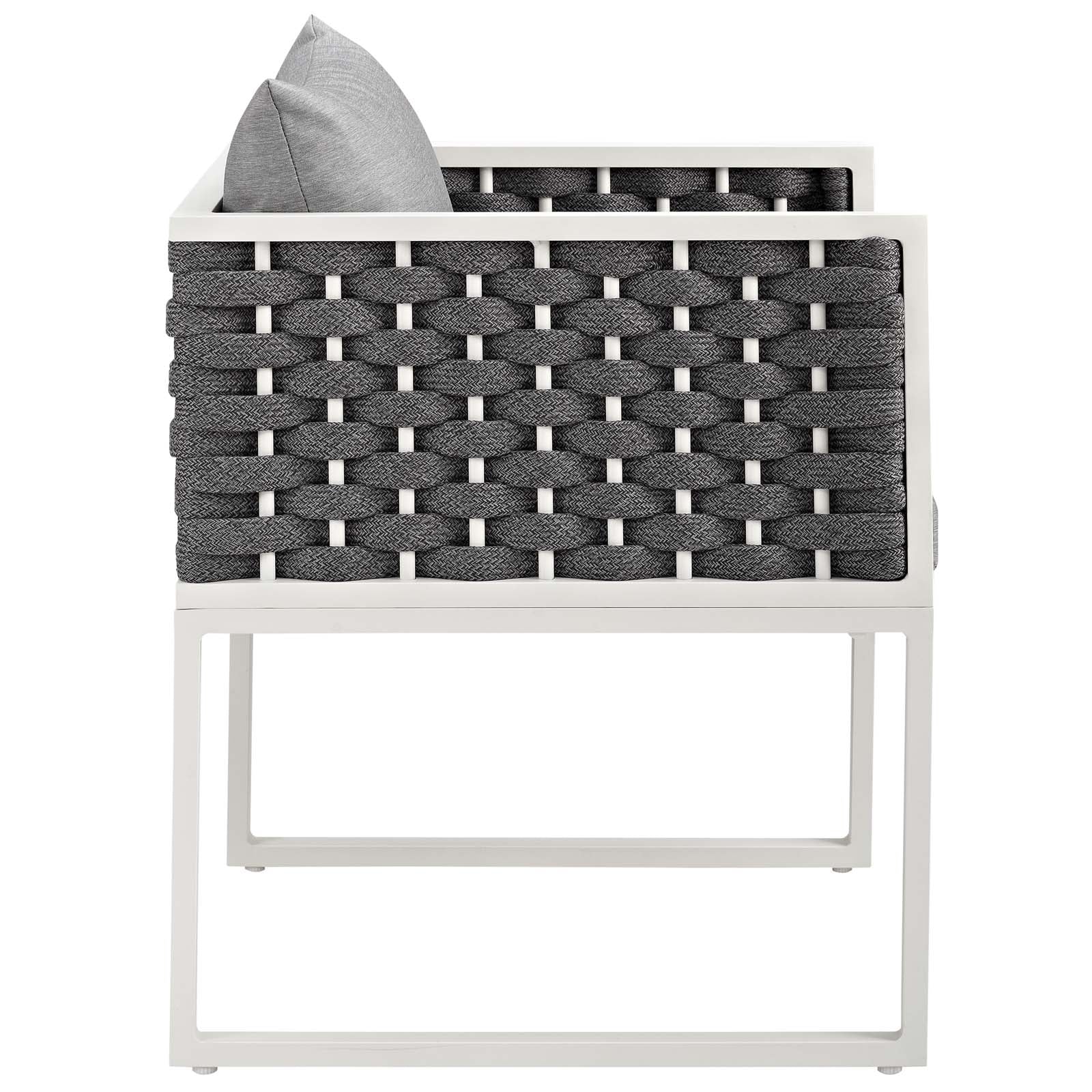 Stance Dining Armchair Outdoor Patio Aluminum Set of 2 by Modway