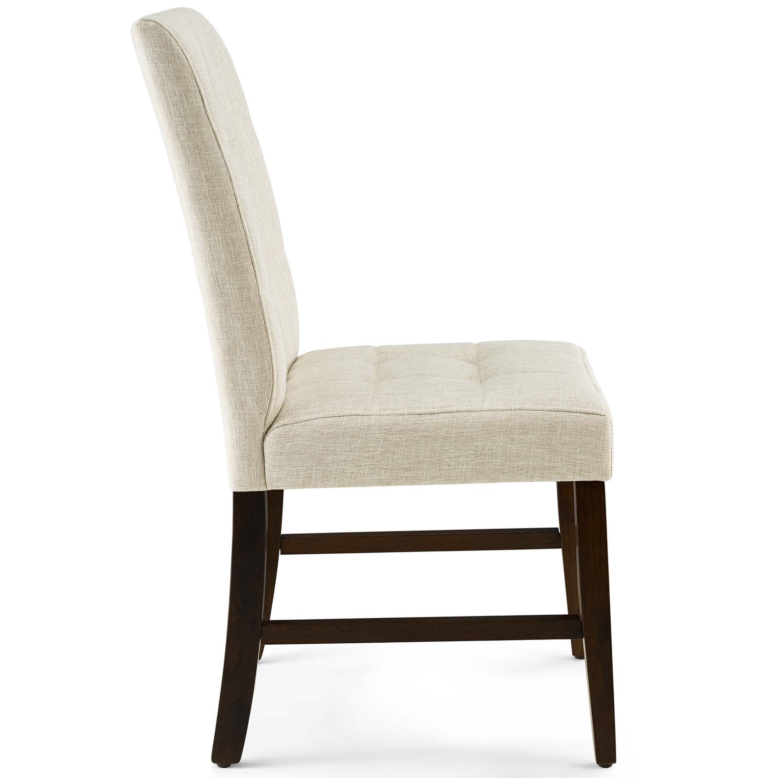 Promulgate Biscuit Tufted Upholstered Fabric Dining Chair Set of 2 by Modway