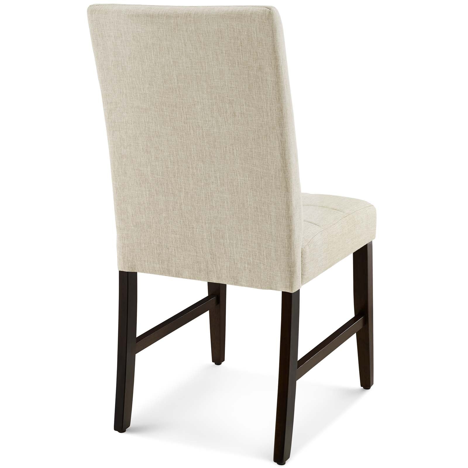 Promulgate Biscuit Tufted Upholstered Fabric Dining Chair Set of 2 by Modway