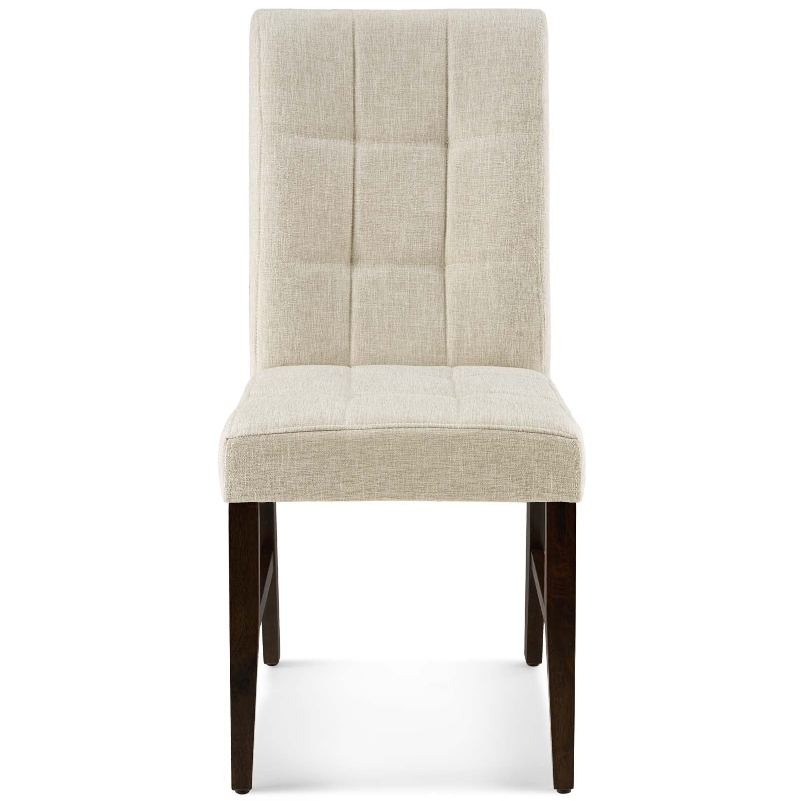 Promulgate Biscuit Tufted Upholstered Fabric Dining Chair Set of 2 by Modway