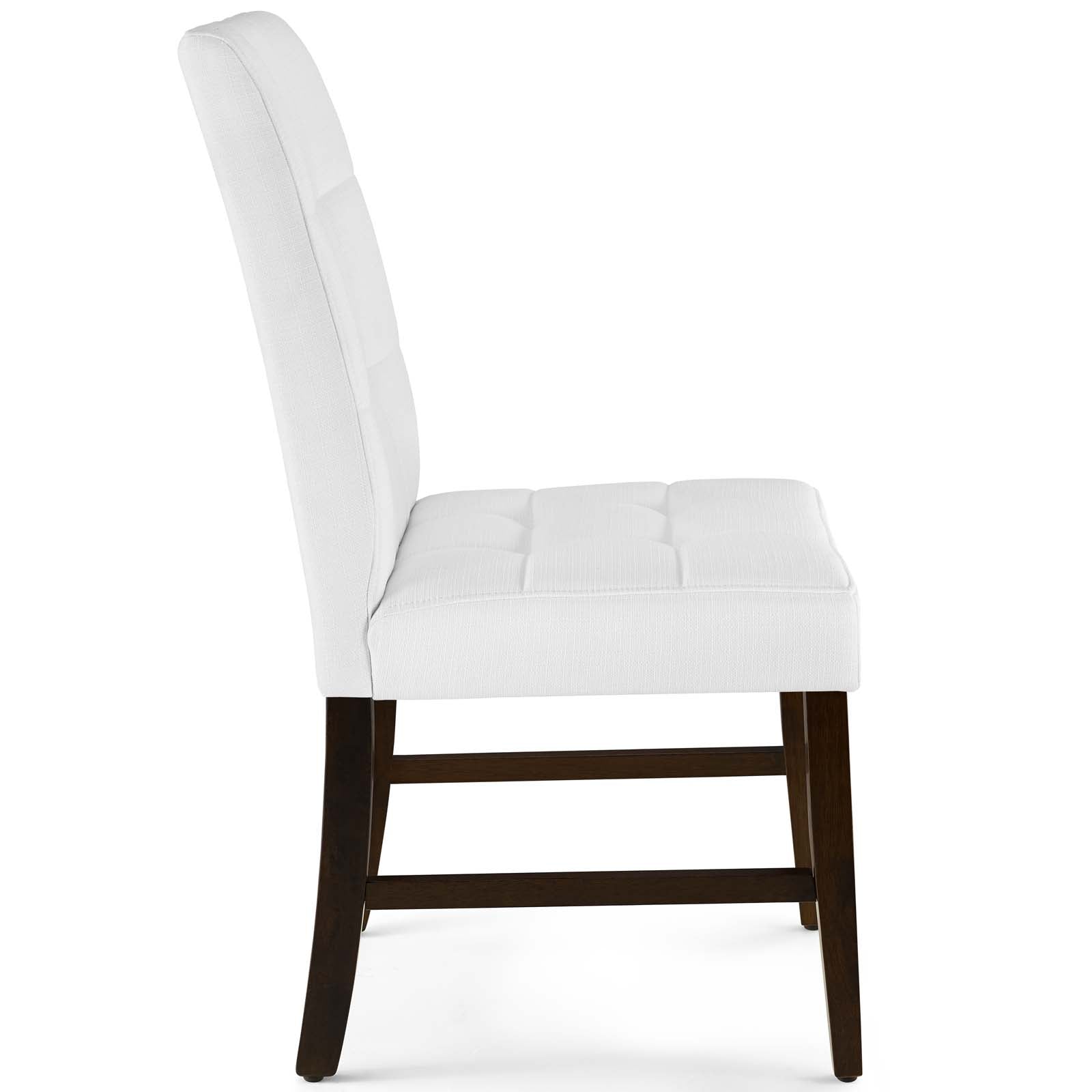 Promulgate Biscuit Tufted Upholstered Fabric Dining Chair Set of 2 by Modway