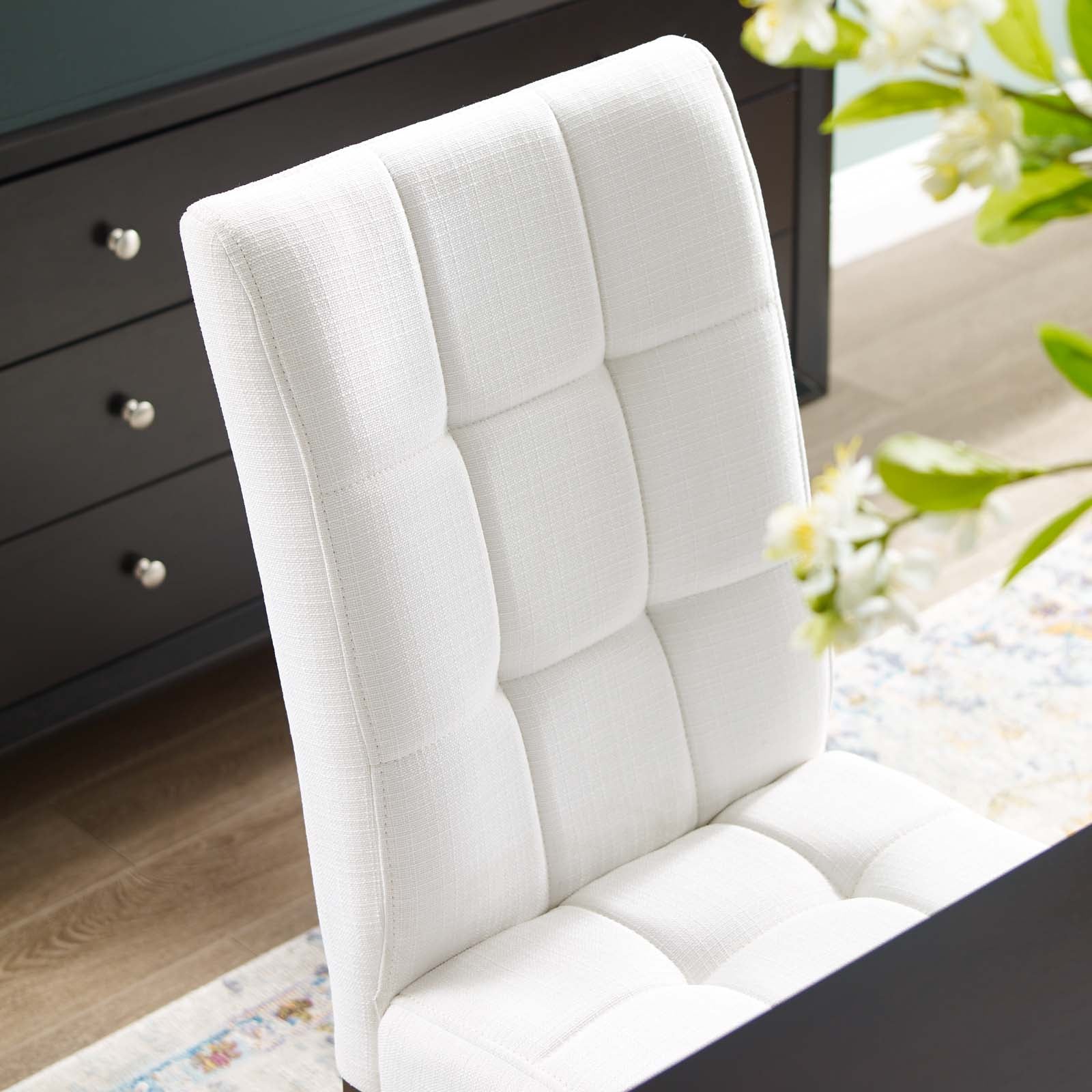 Promulgate Biscuit Tufted Upholstered Fabric Dining Chair Set of 2 by Modway