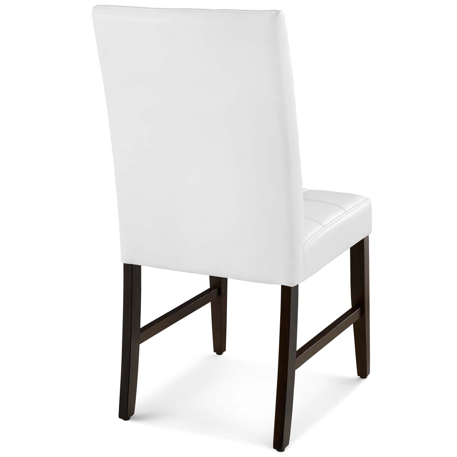 Promulgate Biscuit Tufted Upholstered Faux Leather Dining Side Chair Set of 2 by Modway