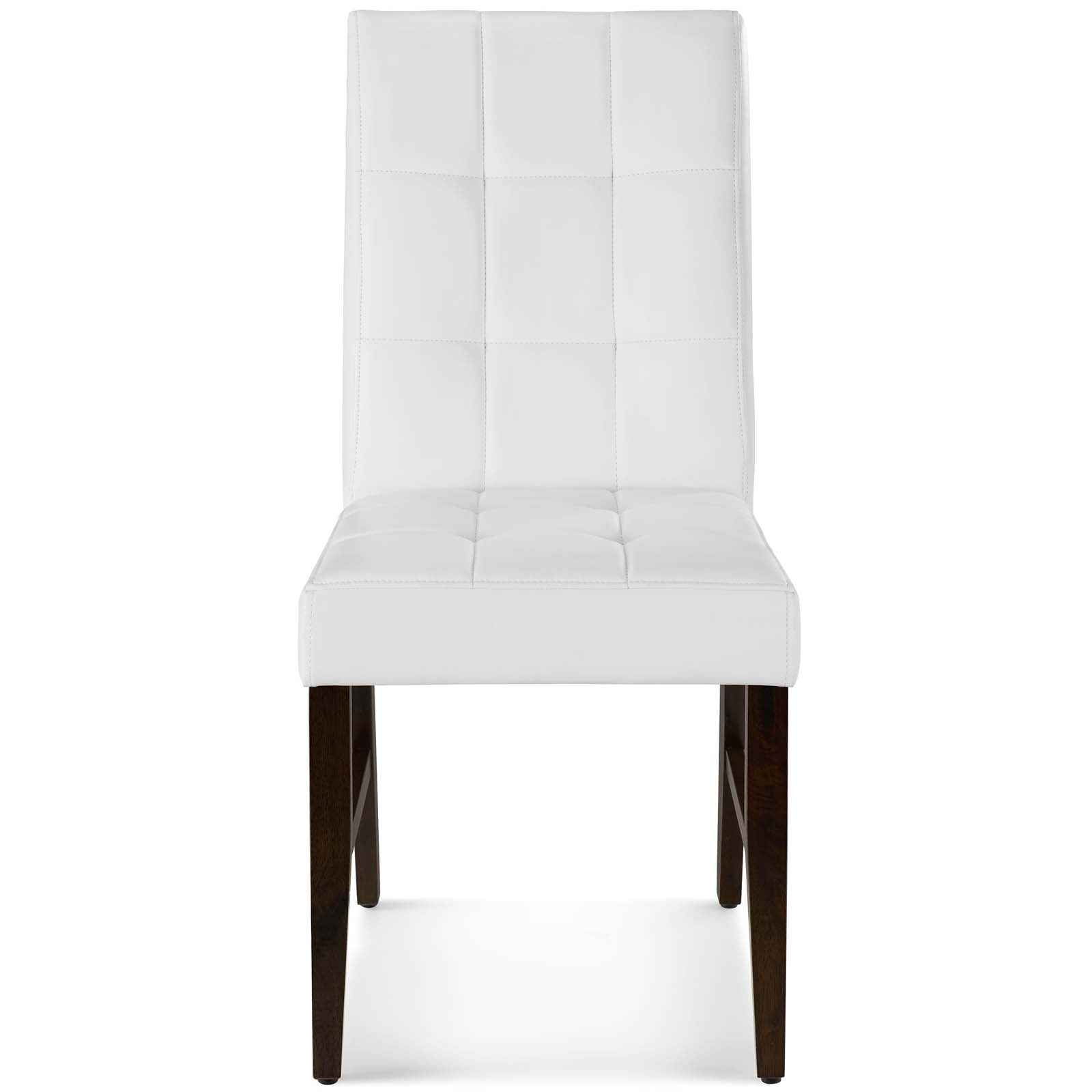 Promulgate Biscuit Tufted Upholstered Faux Leather Dining Side Chair Set of 2 by Modway