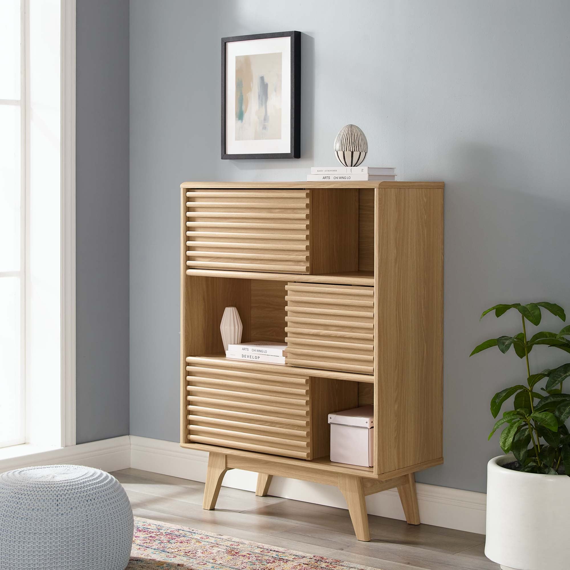 Render Three-Tier Display Storage Cabinet Stand by Modway