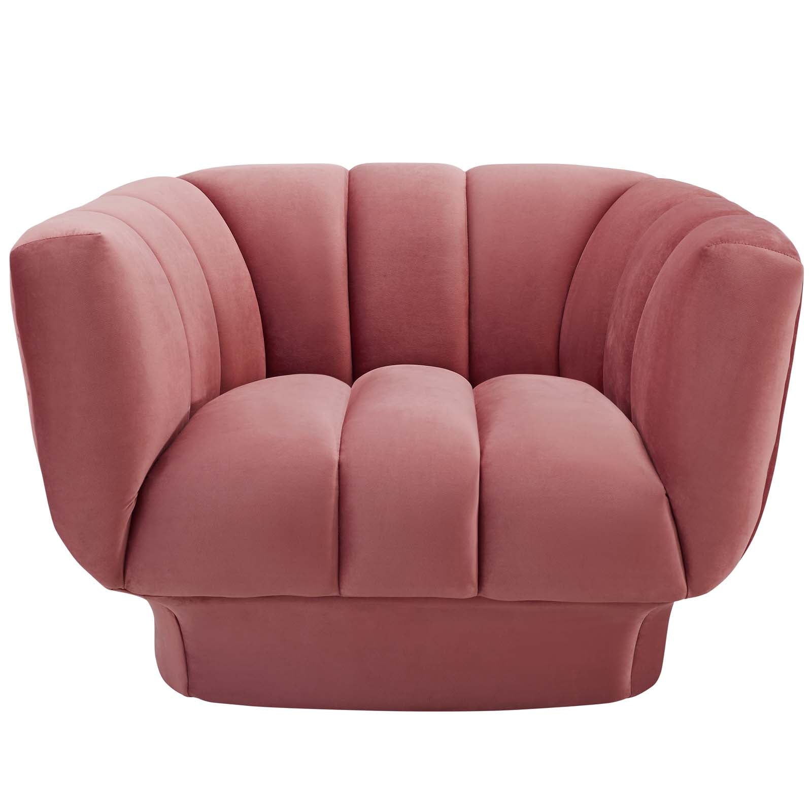 Entertain Vertical Channel Tufted Performance Velvet Armchair by Modway