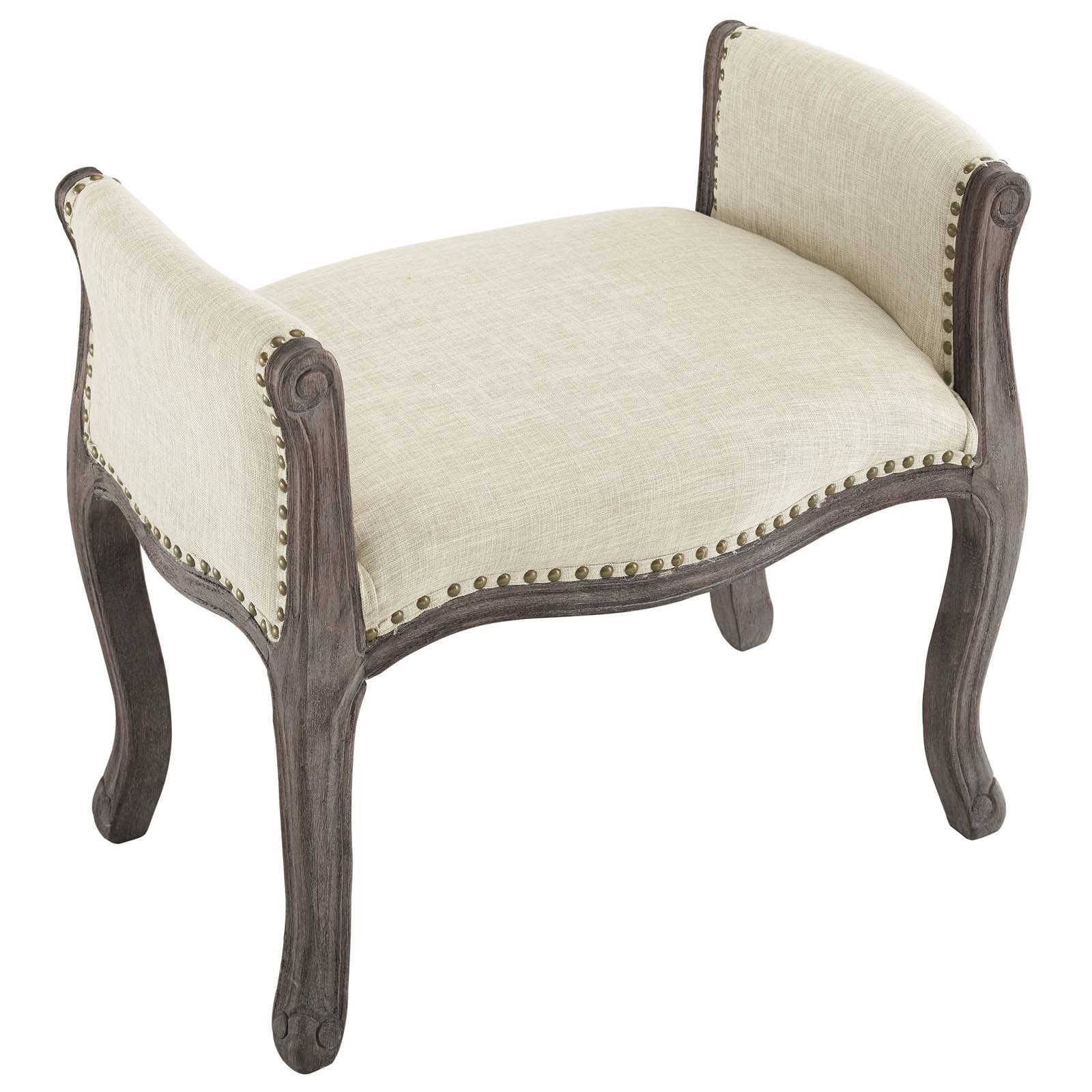 Avail Vintage French Upholstered Fabric Bench by Modway