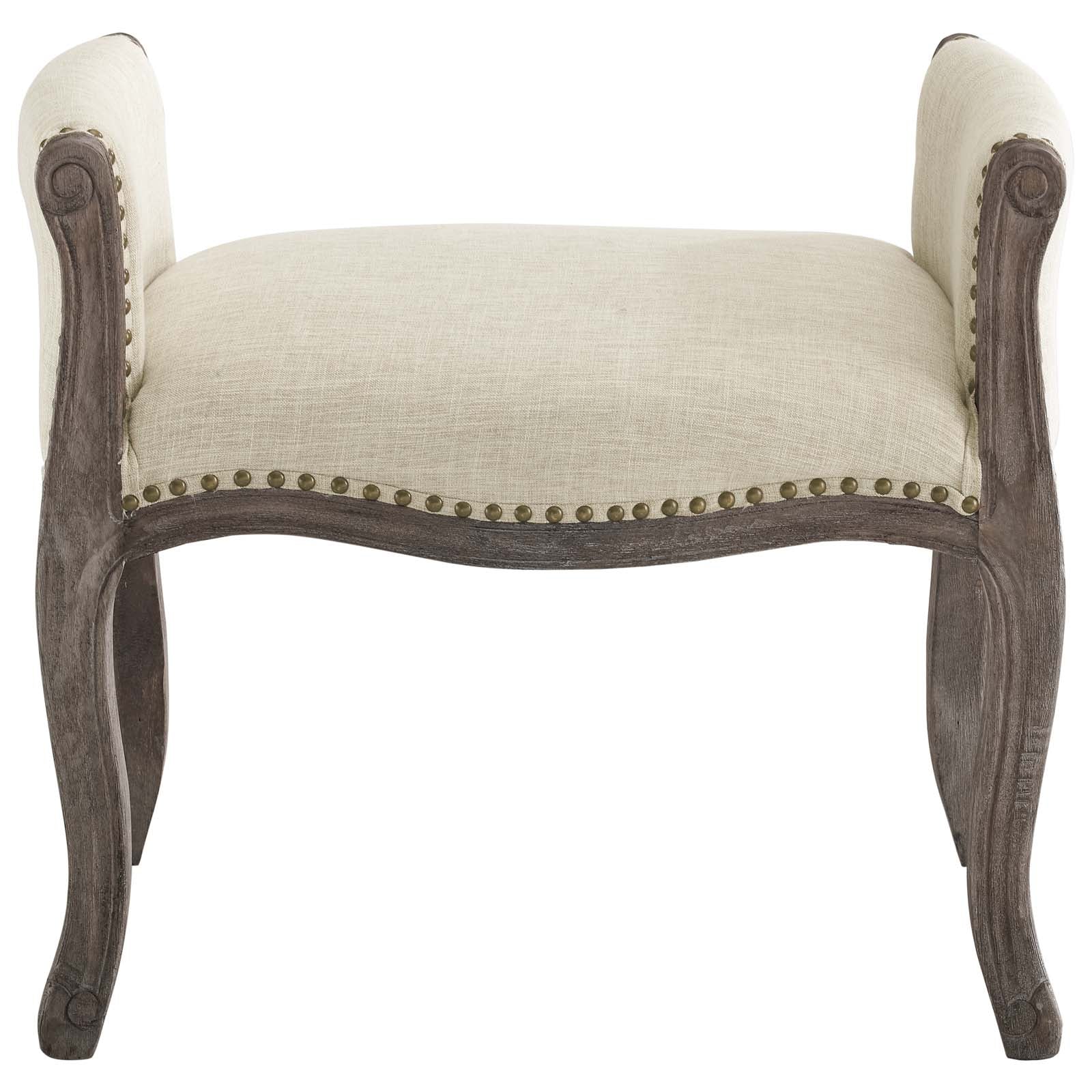 Avail Vintage French Upholstered Fabric Bench by Modway