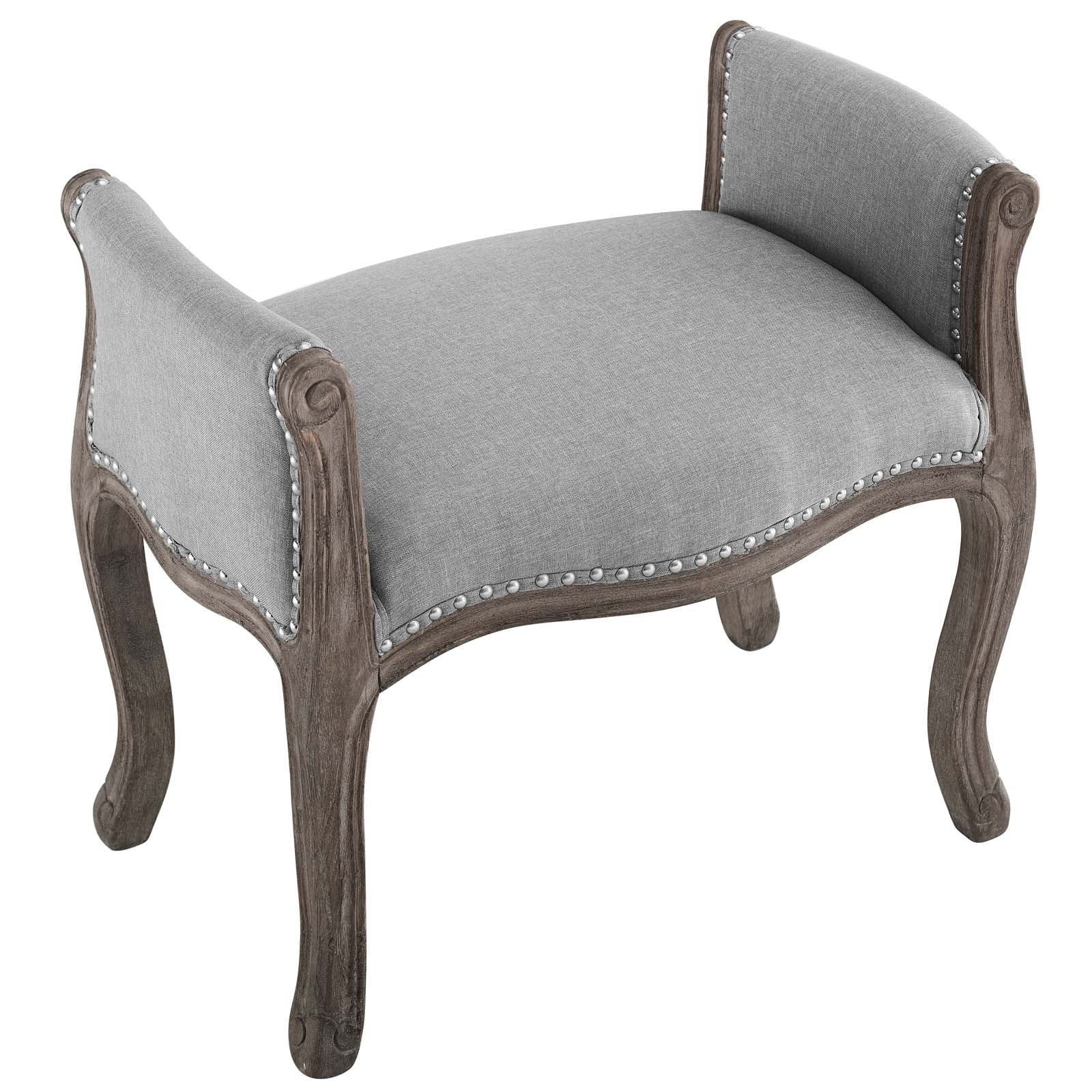 Avail Vintage French Upholstered Fabric Bench by Modway