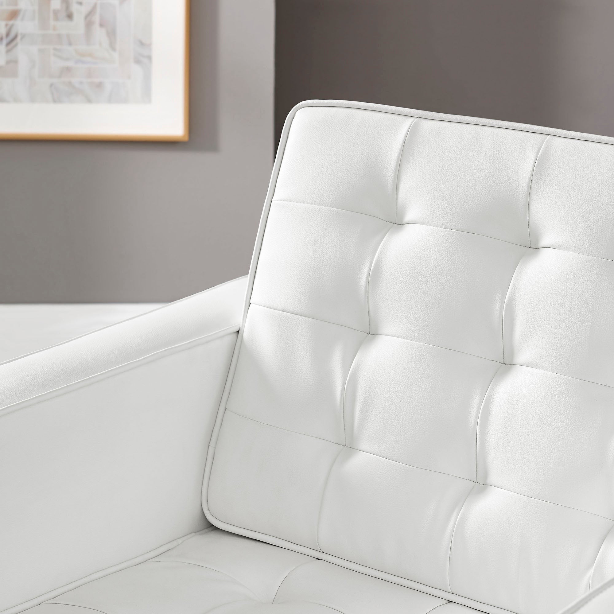 Loft Tufted Vegan Leather Armchair by Modway